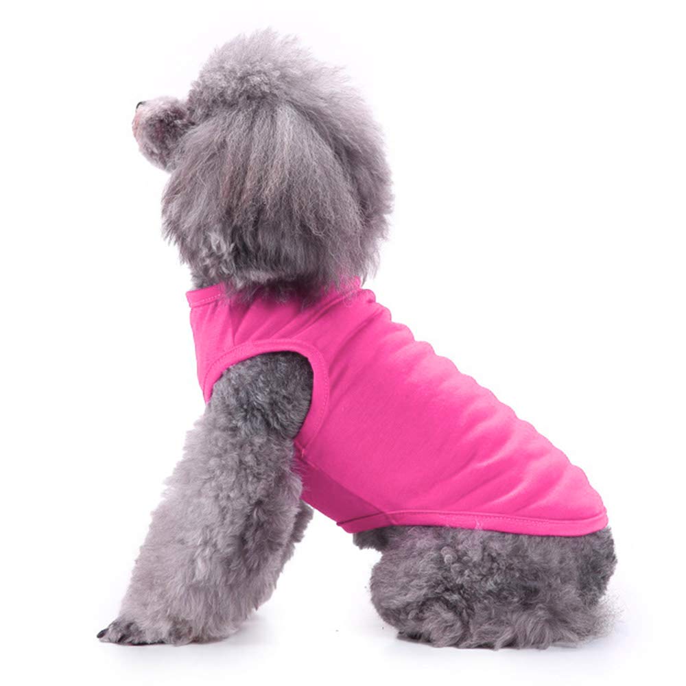 Chol&Vivi Dog T-Shirt Clothes, 2Pcs Blank Dog Shirts Cotton Clothes Sleeveless Fit For Small To Extra Large Size, Pet Tank Top F