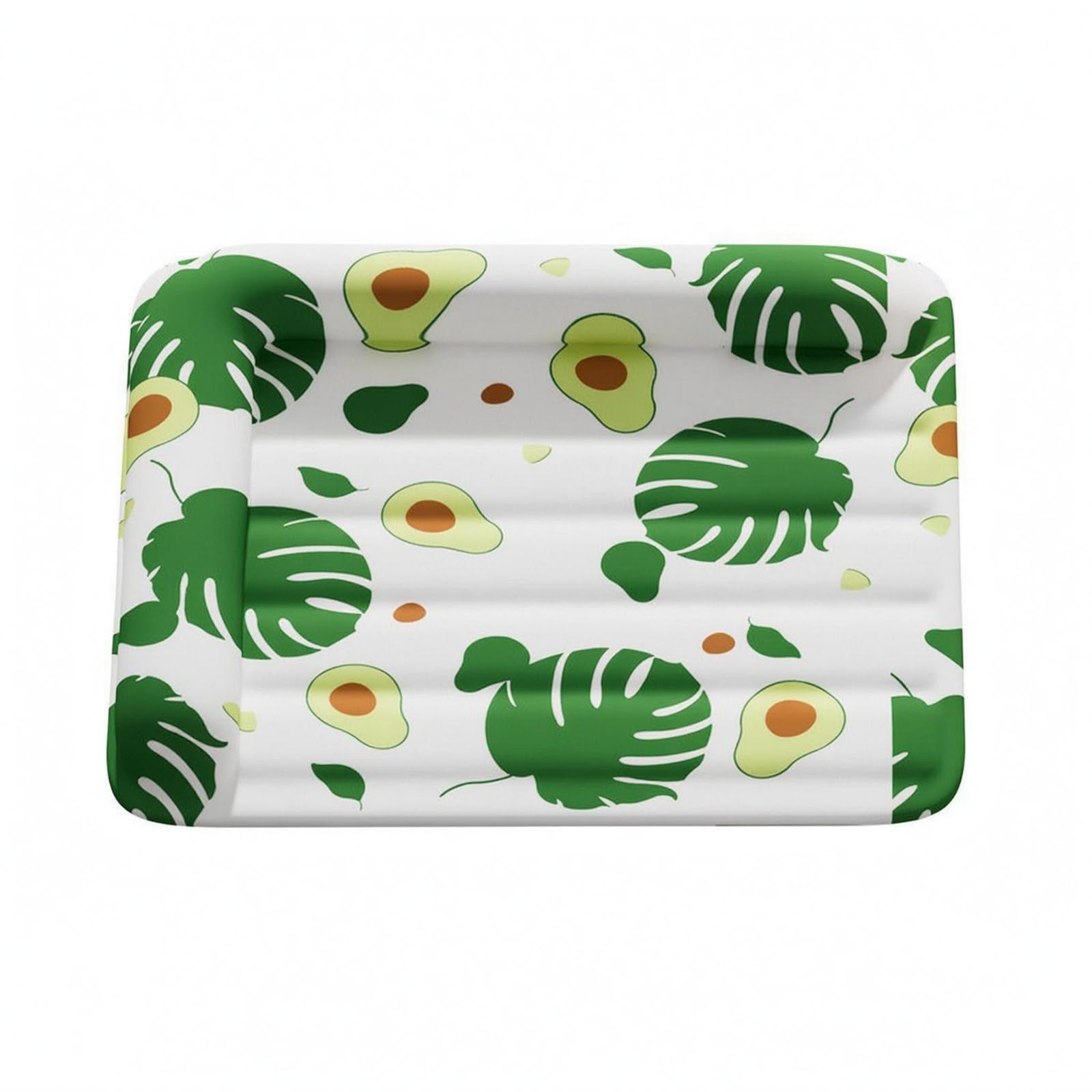 Merishopp Raised Border Pet Cooling Mat Textile Covered Feline Dog Cooling Mat Padded Even Printed Surface for Warm Weather, L, 