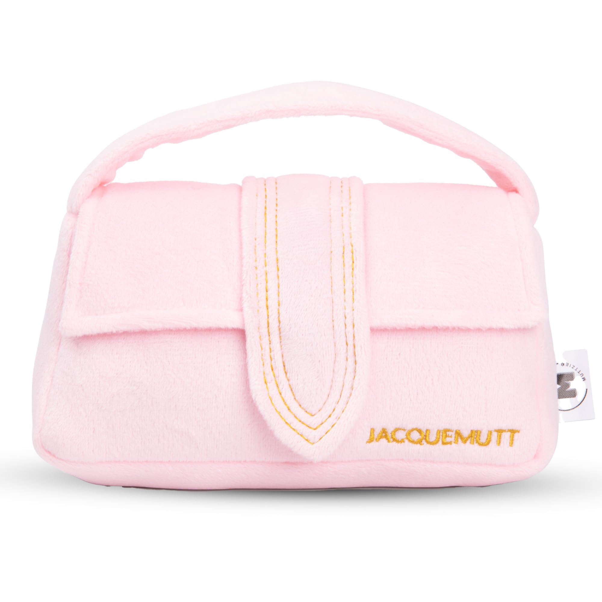 Muttzie Jacquemutt Handbag - Adorable Plush Parody Dog Toy with Dual Squeaker for Engaging and Safe Playtime for Dogs