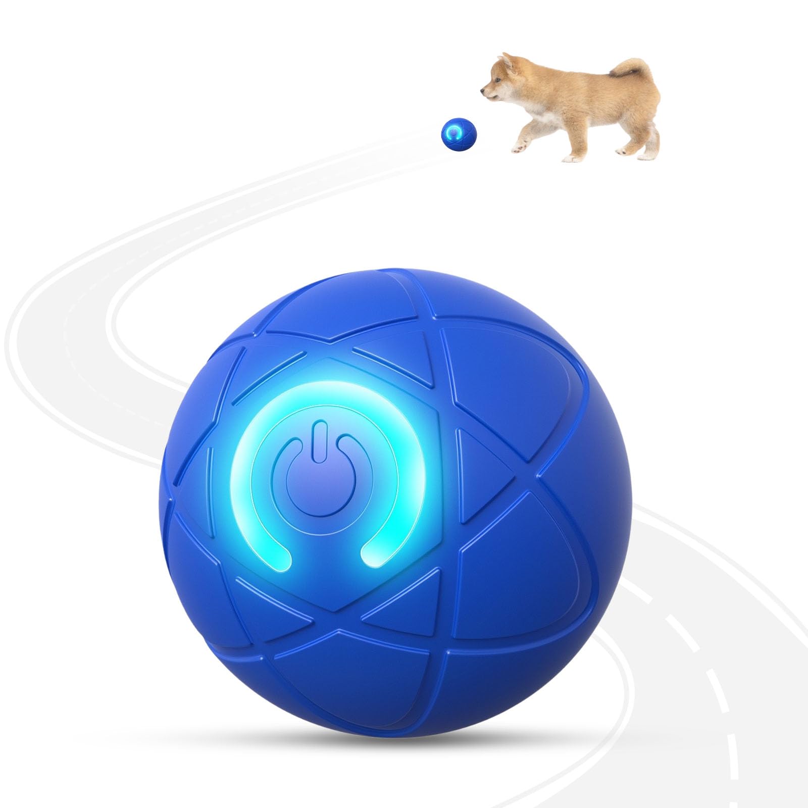Interactive Dog Toys For Small Dogs, Usb Rechargeable Smart Jumping Ball For Dogs, Chew-Resistant Tpe & Bpa-Free Vibrating Dog B