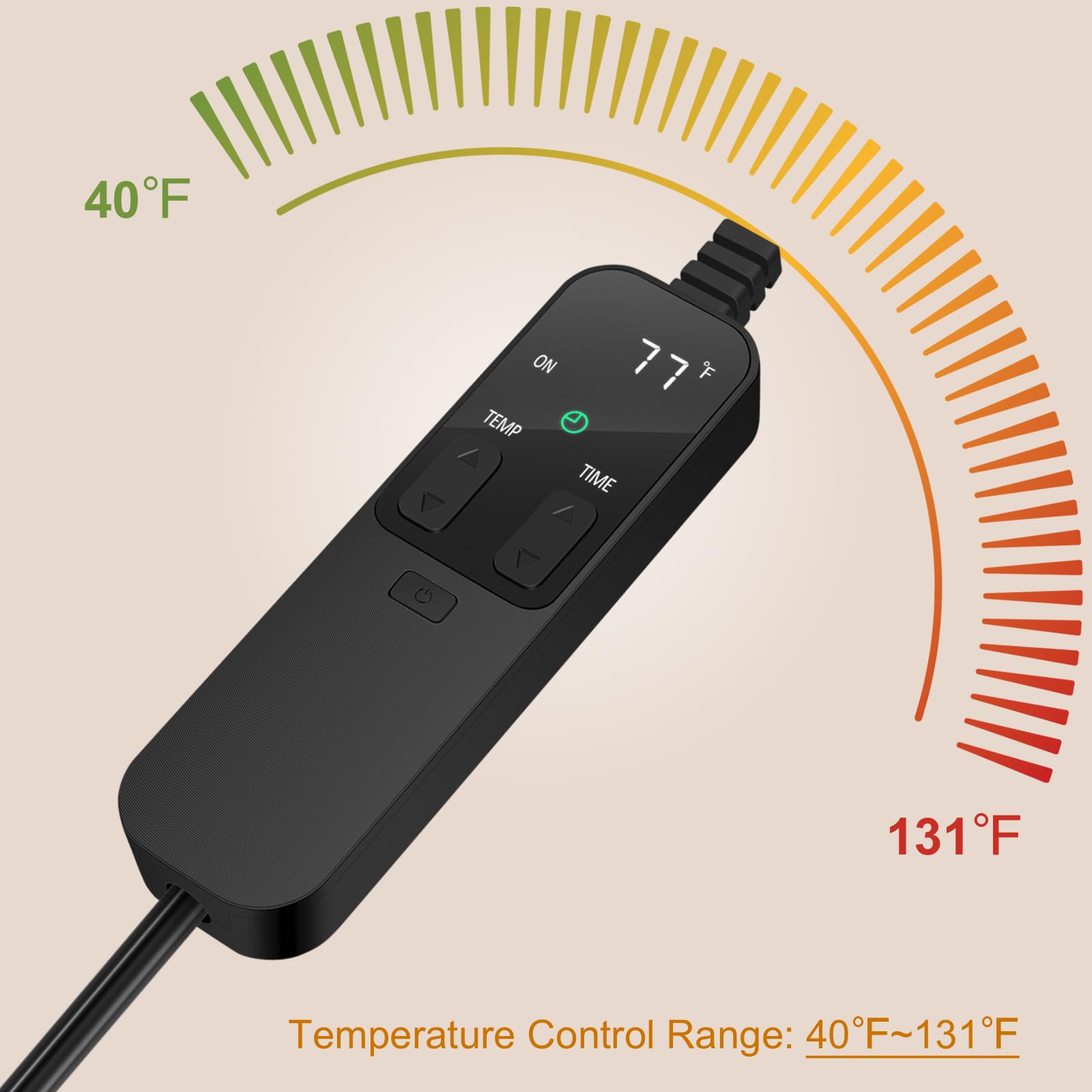 Pymeter Reptile Heating Pad With Pid Thermostat & Timer 8''X12'' Terrarium Under Tank Heater For Hermit Crab/Snake/Turtle/Lizard