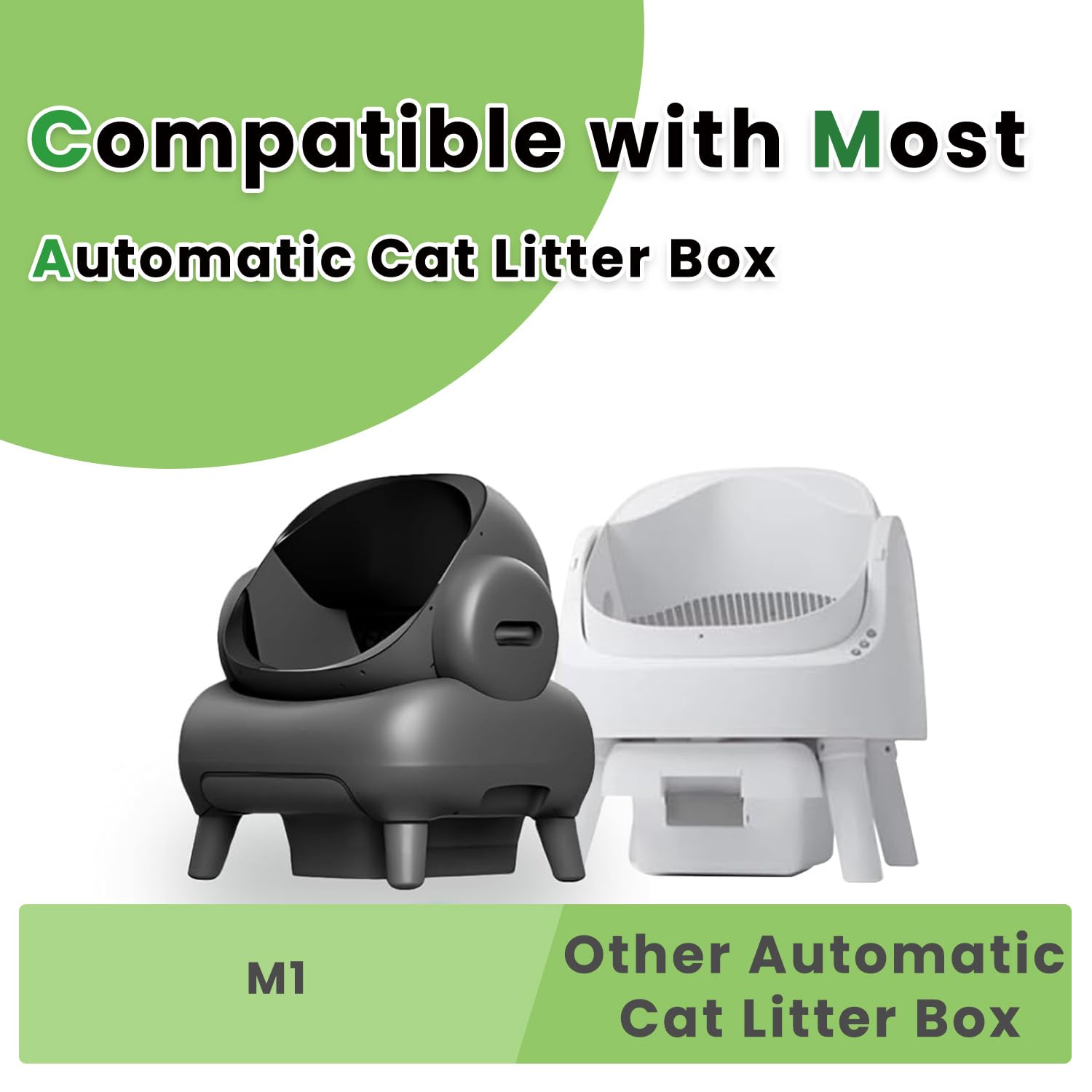 80 Count Litter Bags Compatible With Neakasam1 And Petpivot Autoscooper 11 Open-Top Self-Cleaning Cat Litter Box, 4 Rolls Cat Li