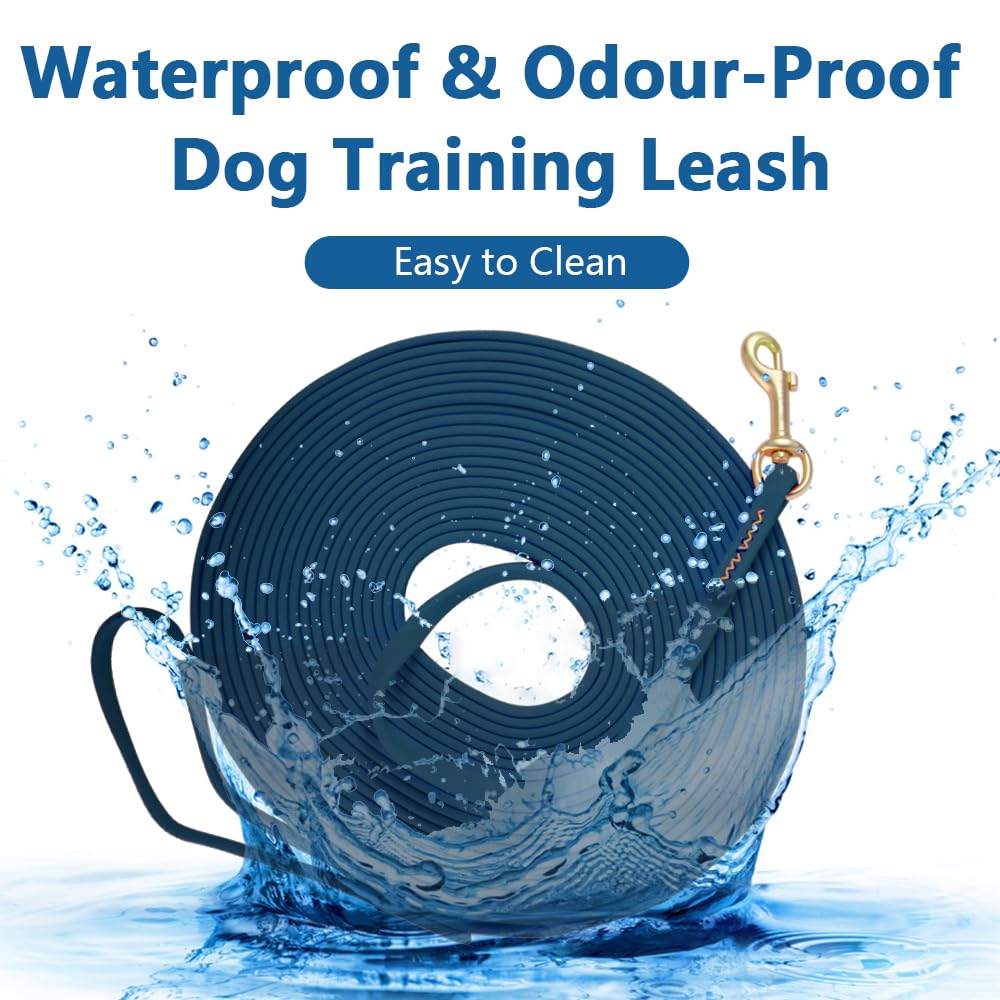 Long Leash Waterproof Dog Training Leash, Outdoor Longline Dog Leash For Training, Yard, Play, Beach, Camping