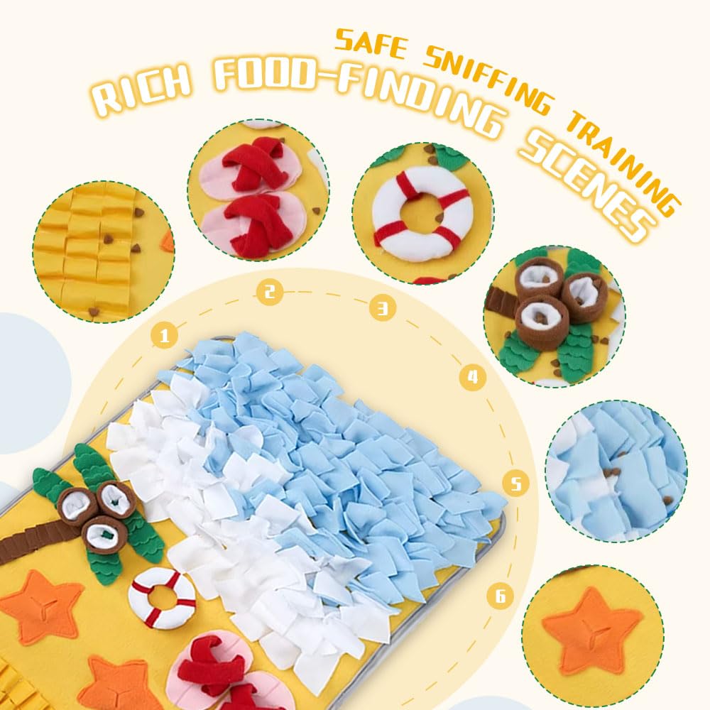Snuffle Mat for Large Dogs and Cats Heavy Duty Dog Enrichment Toys Interactive Feeder Puzzle Mat Mental Stimulation Non Slip Sni