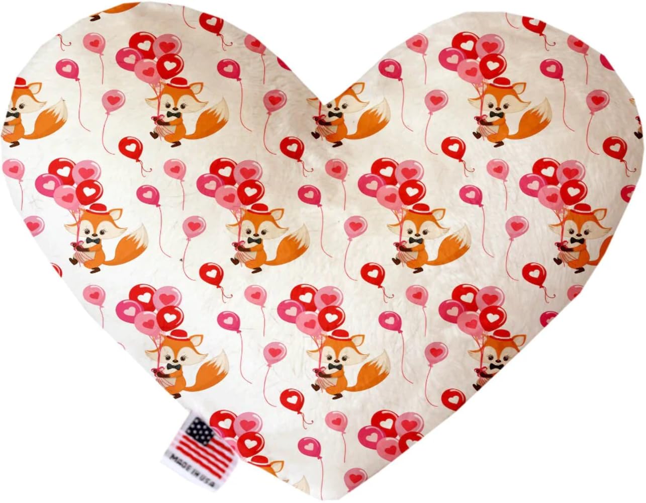 Pet and Dog Plush Heart or Bone Toy, &quot;Valentine's Day Friends Group&quot; (Available in different size, and 7 different patterns!) Foxy Love 8&quot; Plush Bone