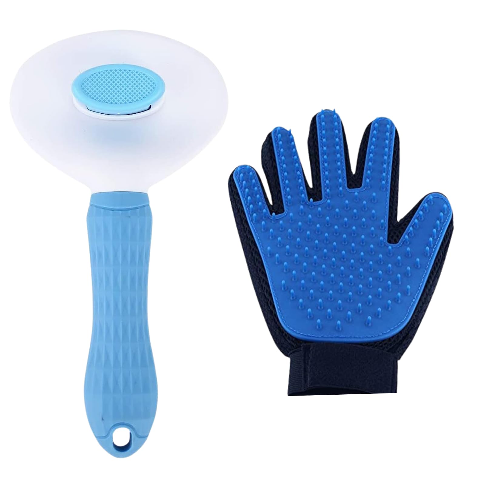PSK PET MART Self Cleaning Pet Grooming Combo Pack Pet Hair Brush and Bath Hand Glove Perfect For Both Your Long Haired Or Short