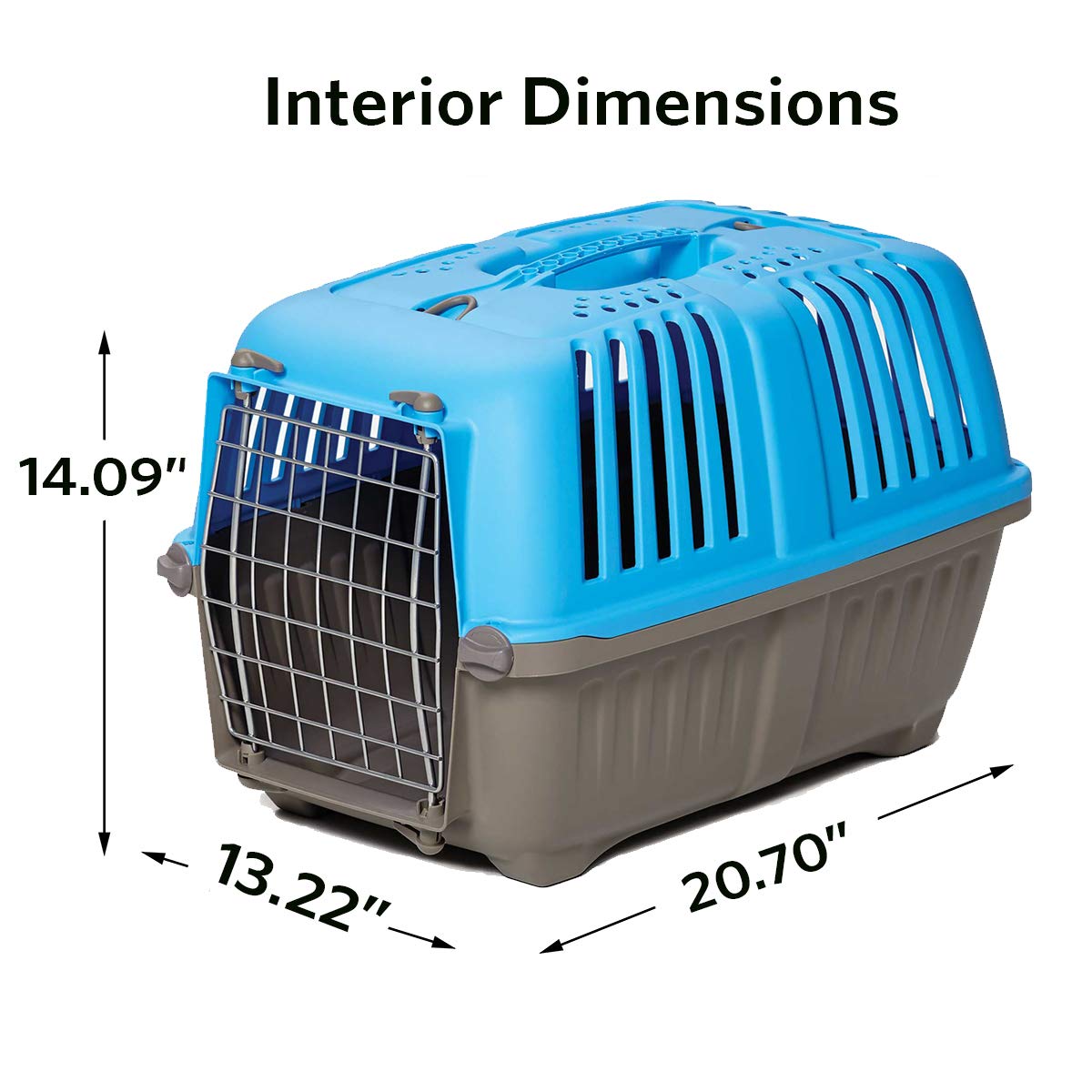 Midwest Pet Carrier: Hard-Sided For Dogs, Cats - 20.7L X 13.2W X 14.1H In - For Small Breeds, Travel