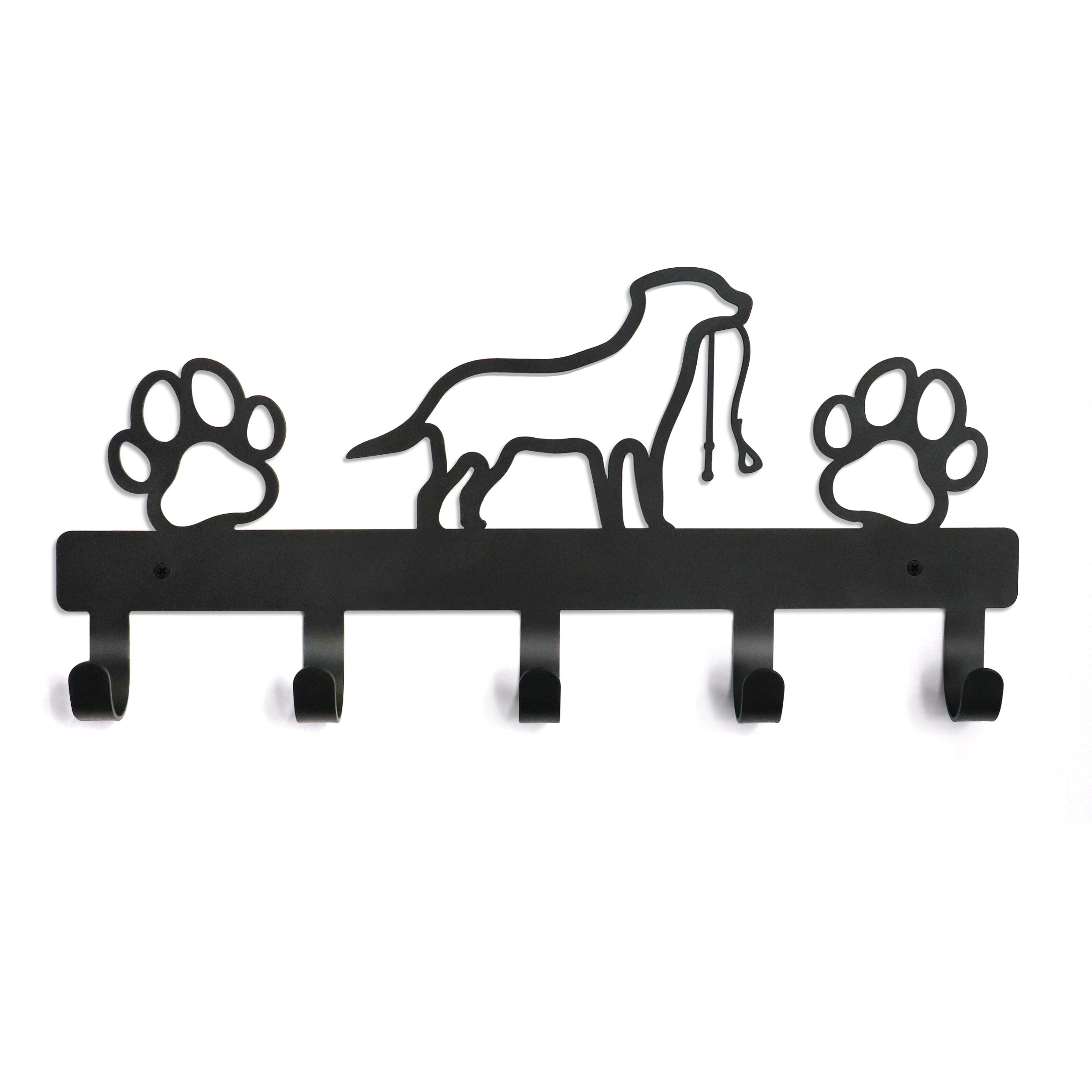 PET ARTIST Dog Leash Holder for Wall, Metal Dog Leash Hooks for Wall Decorative, Dog Leash Hanger Organizer Wall Mount with 5 Ho