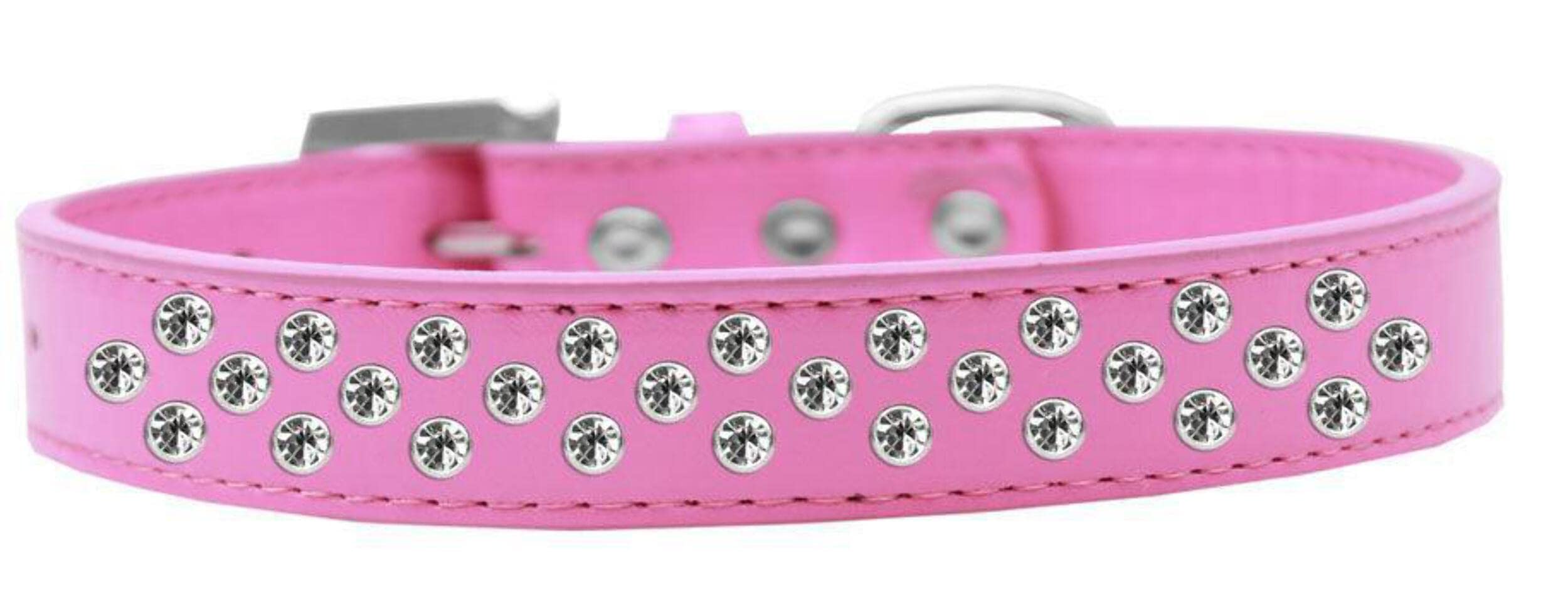 Dog, Puppy & Pet Fashion Collar, Clear Crystal Sprinkles White 14