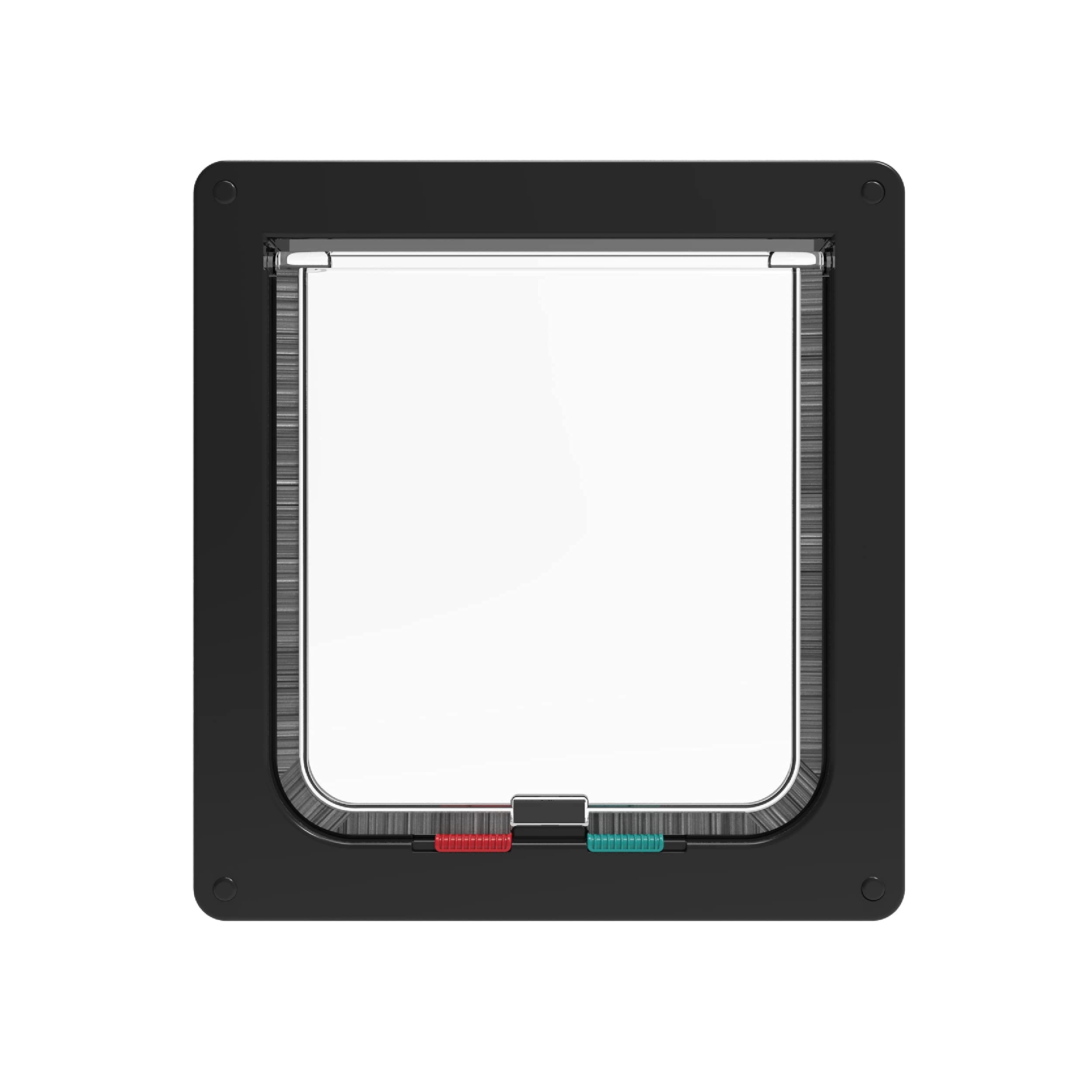 Hakuna Pets Standard Cat And Small Pet Door, Large, Black, Pets Up To 20 Lbs