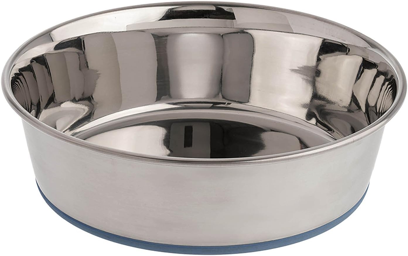 Our Pets Durapet Premium Rubber-Bonded Stainless Steel Dog Bowl 4.5 Quart, 13 Cups, 10.9'X10.9'X3.3'