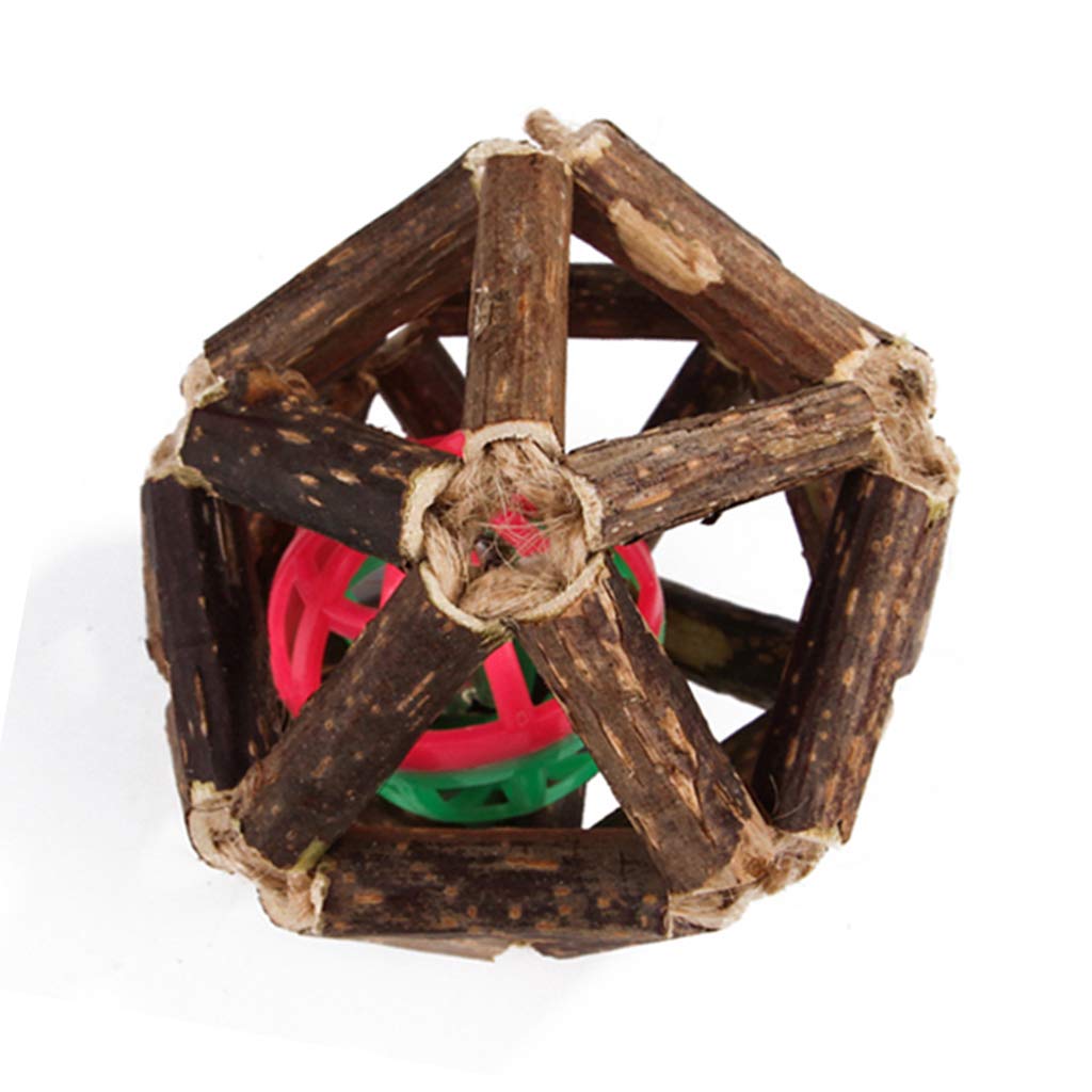 Enakshi Wooden Chewing Toys Pets Teeth Care Molar Ball For Cat Dog Rabbits Type 2 |Pet Supplies | Cat Supplies | Toys