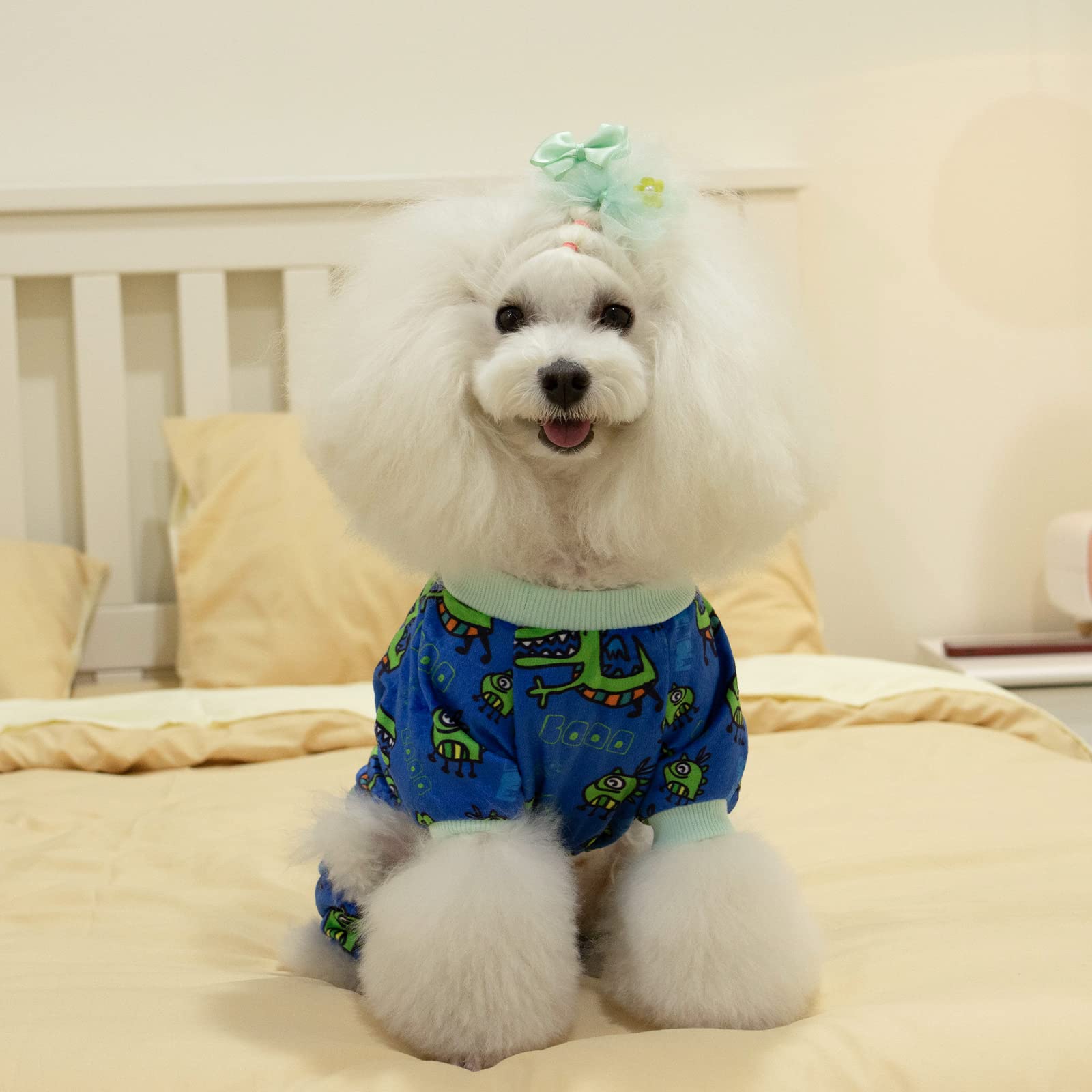 Cutebone Crocodile Dog Pajamas Clothes Soft Puppy Pjs For Small Dogs P234M