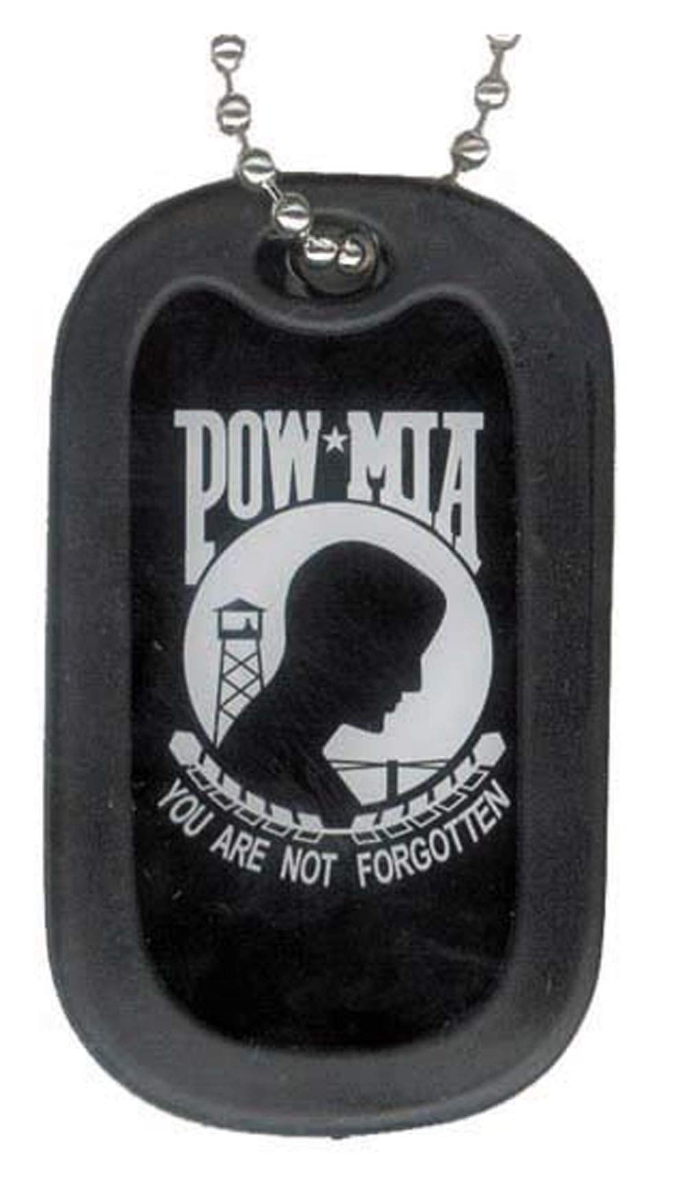 United States Armed Forces POW MIA You ARE NOT Forgotten Logo Symbols - Military Dog Tag Luggage Tag Key Chain Metal Chain Neckl