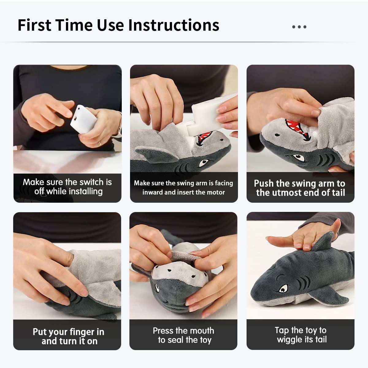 Petiepaw Interactive Dog Toys,Flopping Fish Dog Toys for Large/Medium/Small Dogs,Squeaky Plush Dog/Puppy Toys,Touch Activated