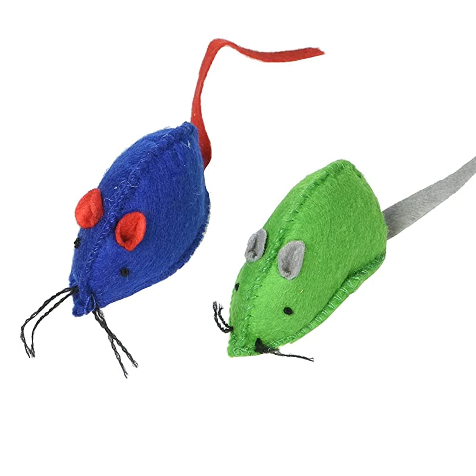 Emily Pets 2Pcs Creative Pet Cat Toys Fur Plush Fake Mouse Toy Kitten Cat Playing Toy  Color May Vary