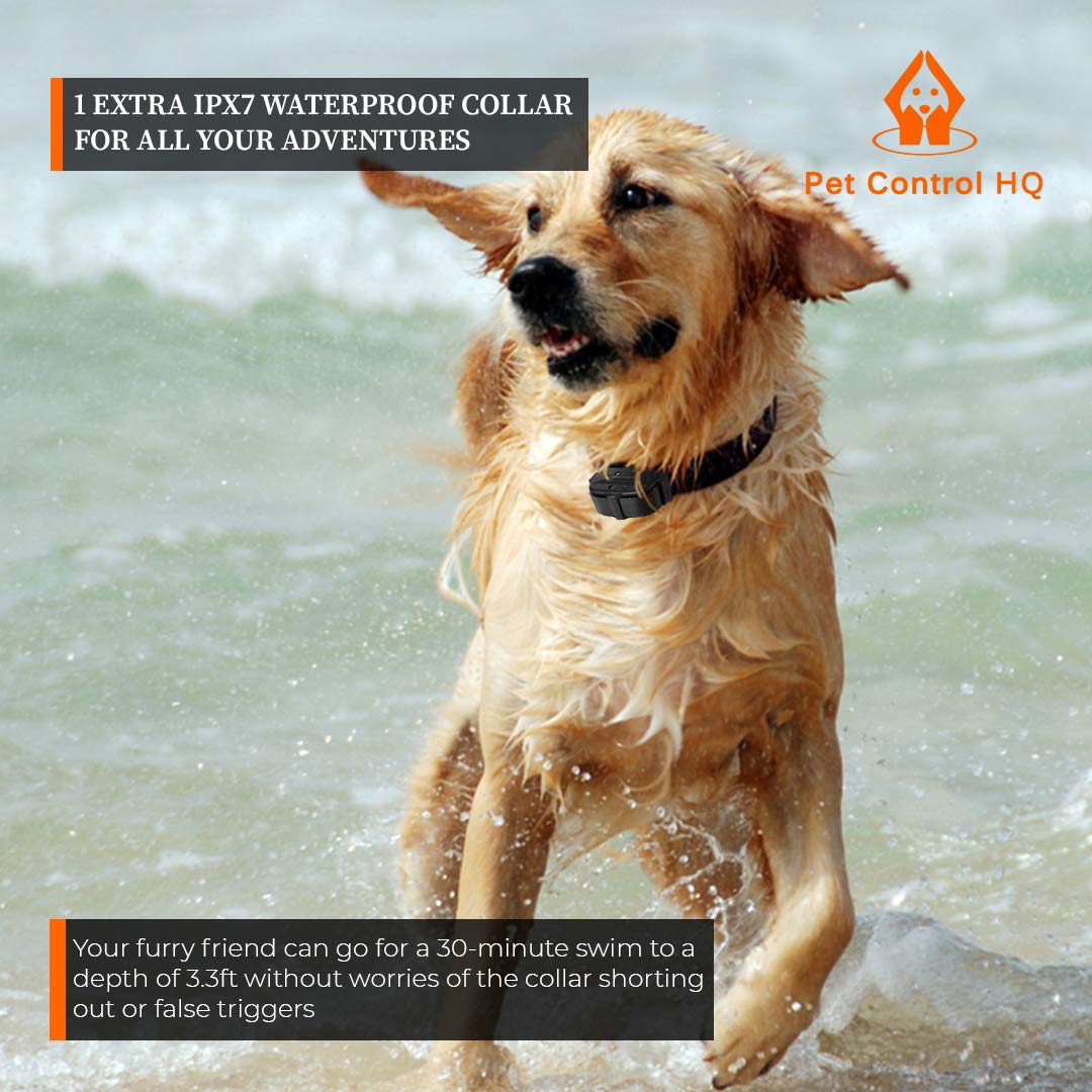 Dog Collar Replacement for Pet Control HQ Dual Wireless Electric Fence for Dogs & Remote Dog Training Collar - Safe, Rechargeabl