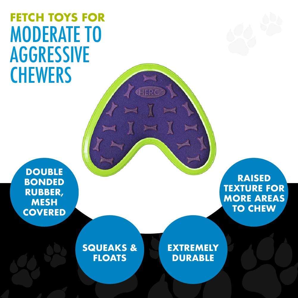 Hero | Outer Armor Boomerang Dog Toy | Dog Chew Toy | Dog Toys | Puppy Toys | Pet Toys | Designed For Medium To Large Sized Dogs From 45-65 Lbs | Purple