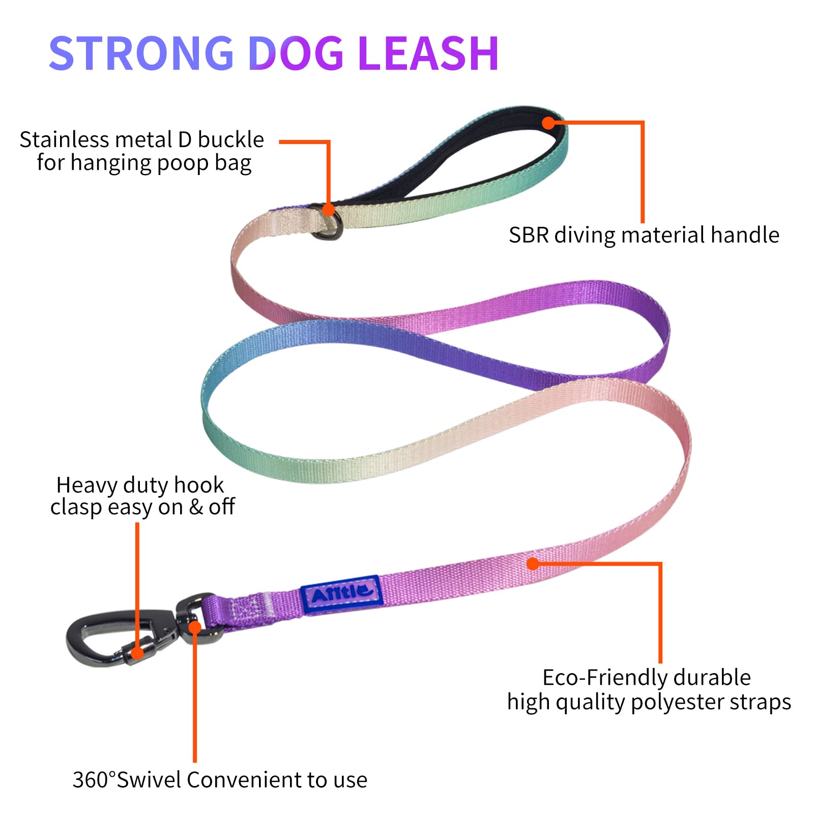 Aiitle Step In Dog Harness Collar Leash Set - Adjustable No Pull Dog Halter Harness - Comfortable Padded Handle - Easy Control F