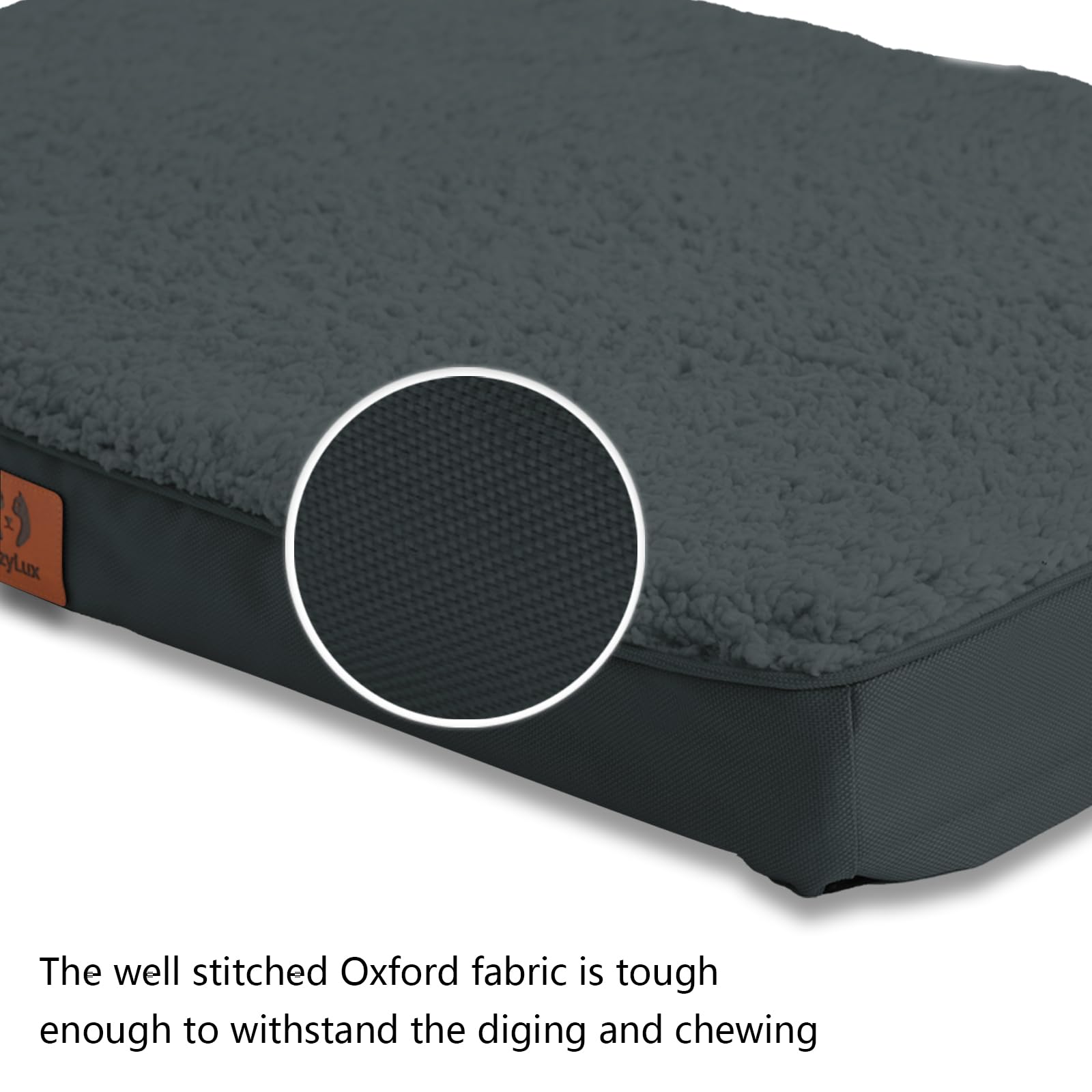 Cozylux Extra Large Dog Bed With Washable Cover & Waterproof Liner, Egg Foam Support Pet Bed For Crate, For Dogs Up To, For Dogs
