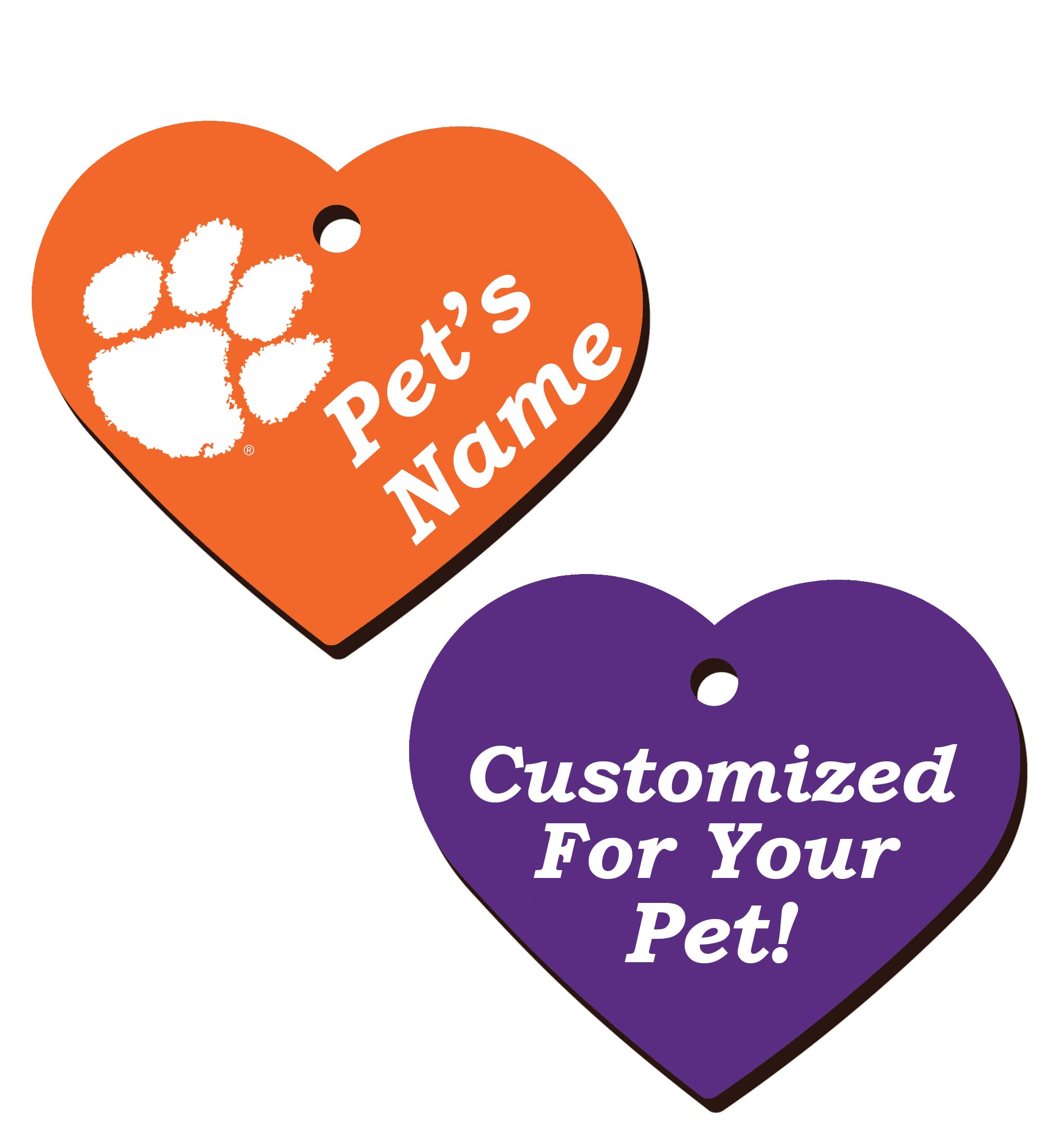 Ncaa Officially Licensed Pet Id Tag For Dogs & Cats Personalized For Your Pet (Clemson)