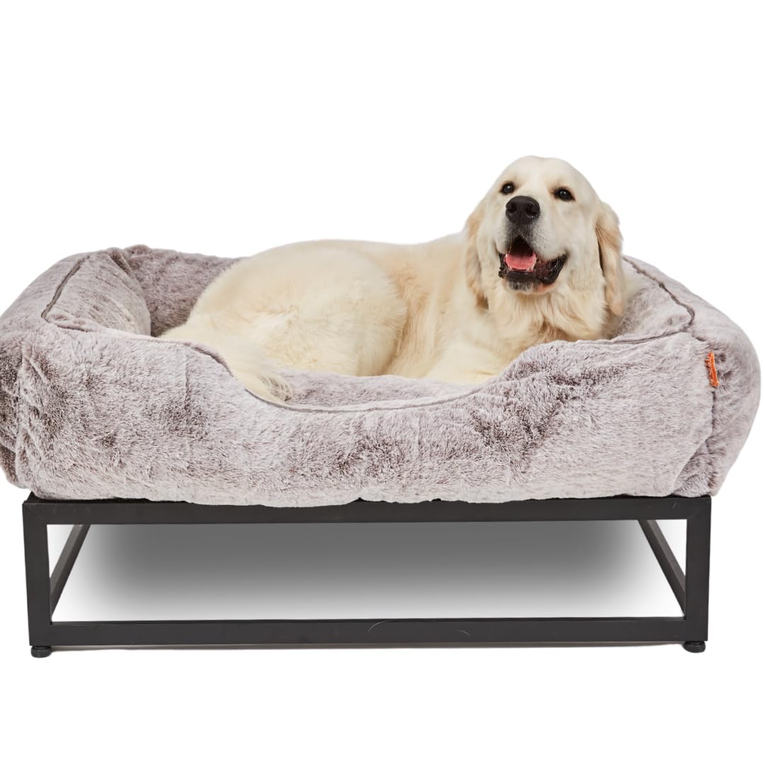 Fuzi Elevated Dog Bed Large, Luxury Raised Dog Beds, Removable And Machine Washable Bed Cover, Indoor/Outdoor Orthopedic Pet Bed