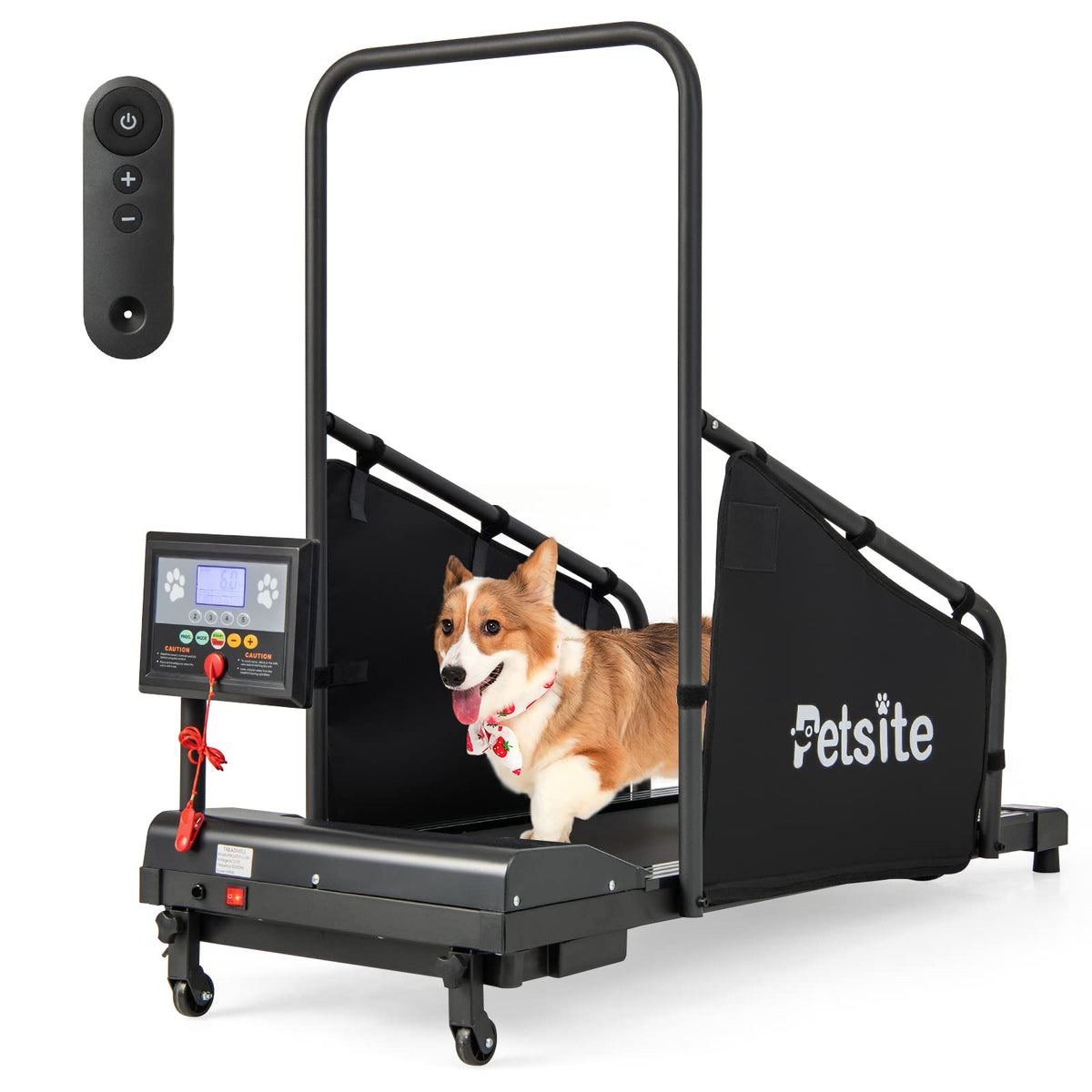 Petsite Dog Treadmill, Pet Dog Running Machine For Small & Medium-Sized Dogs, Pet Fitness Treadmill With Lcd Display Screen, 200 Lbs