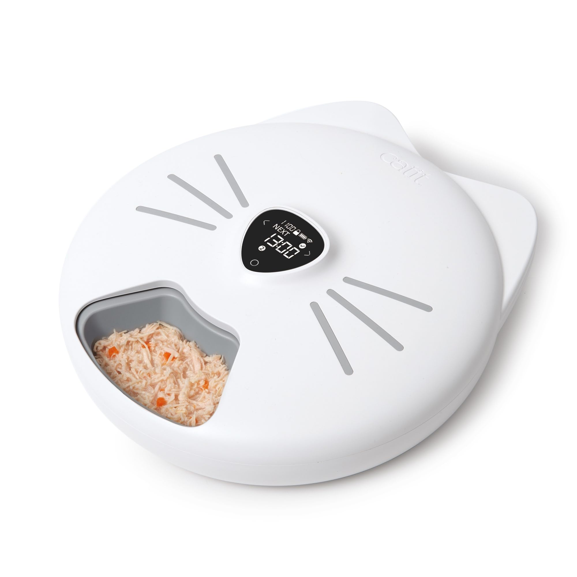 Catit PIXI Smart 6-Meal Feeder - Automatic and Customizable Feeding Schedule with App Support, White