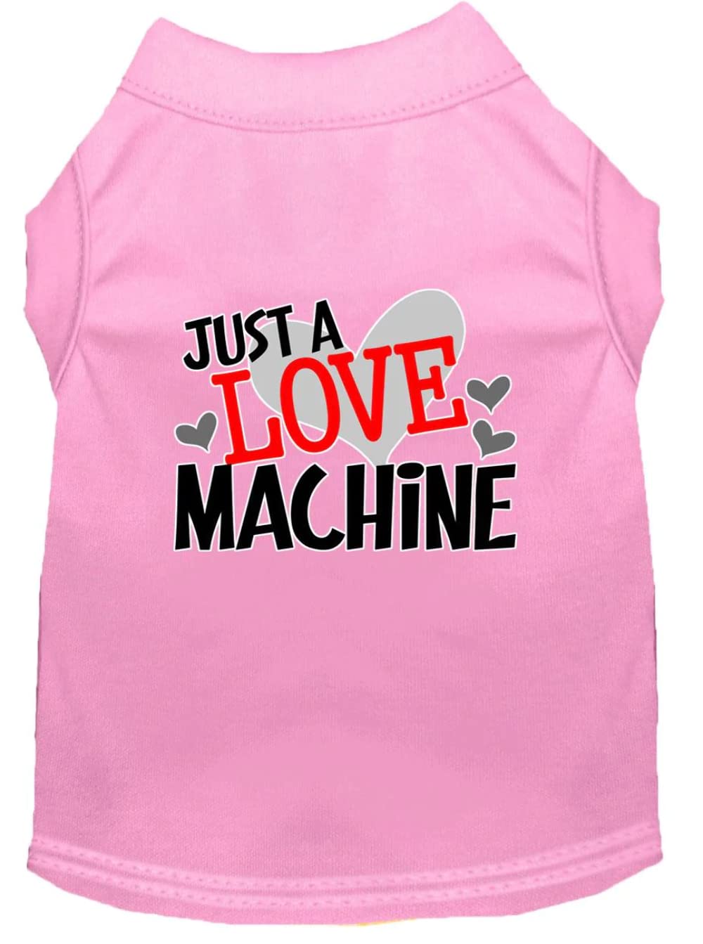 Pet Dog & Cat Shirt Screen Printed, "Just A Love Machine" Black 3XL (25-35 lbs.)