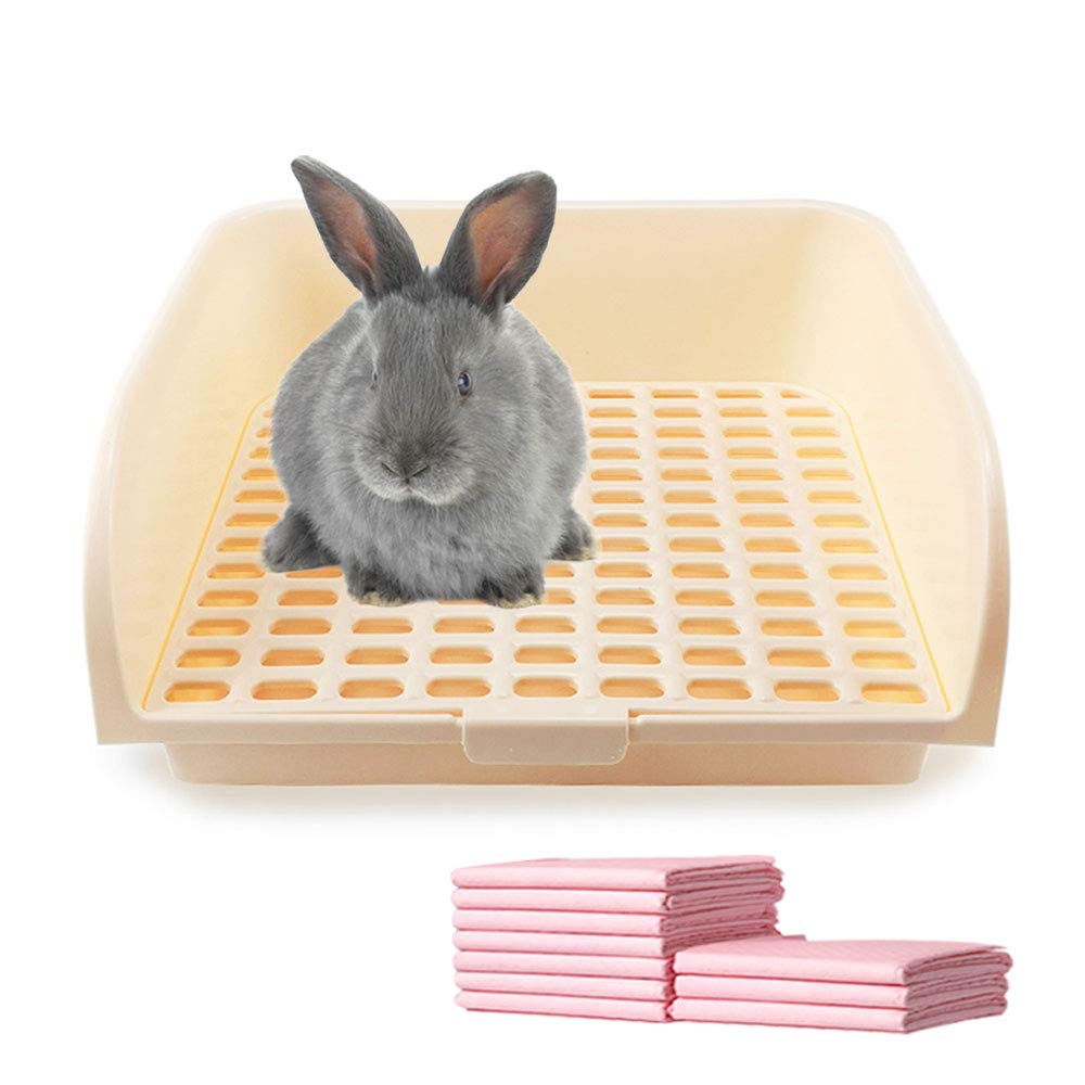 Amakunft Large Rabbit Litter Box, Small Animal Potty Trainer, Bunny Corner Toilet Box For Cage, Small Pet Pan For Ferret/Guinea Pig/Chinchilla/Galesaur