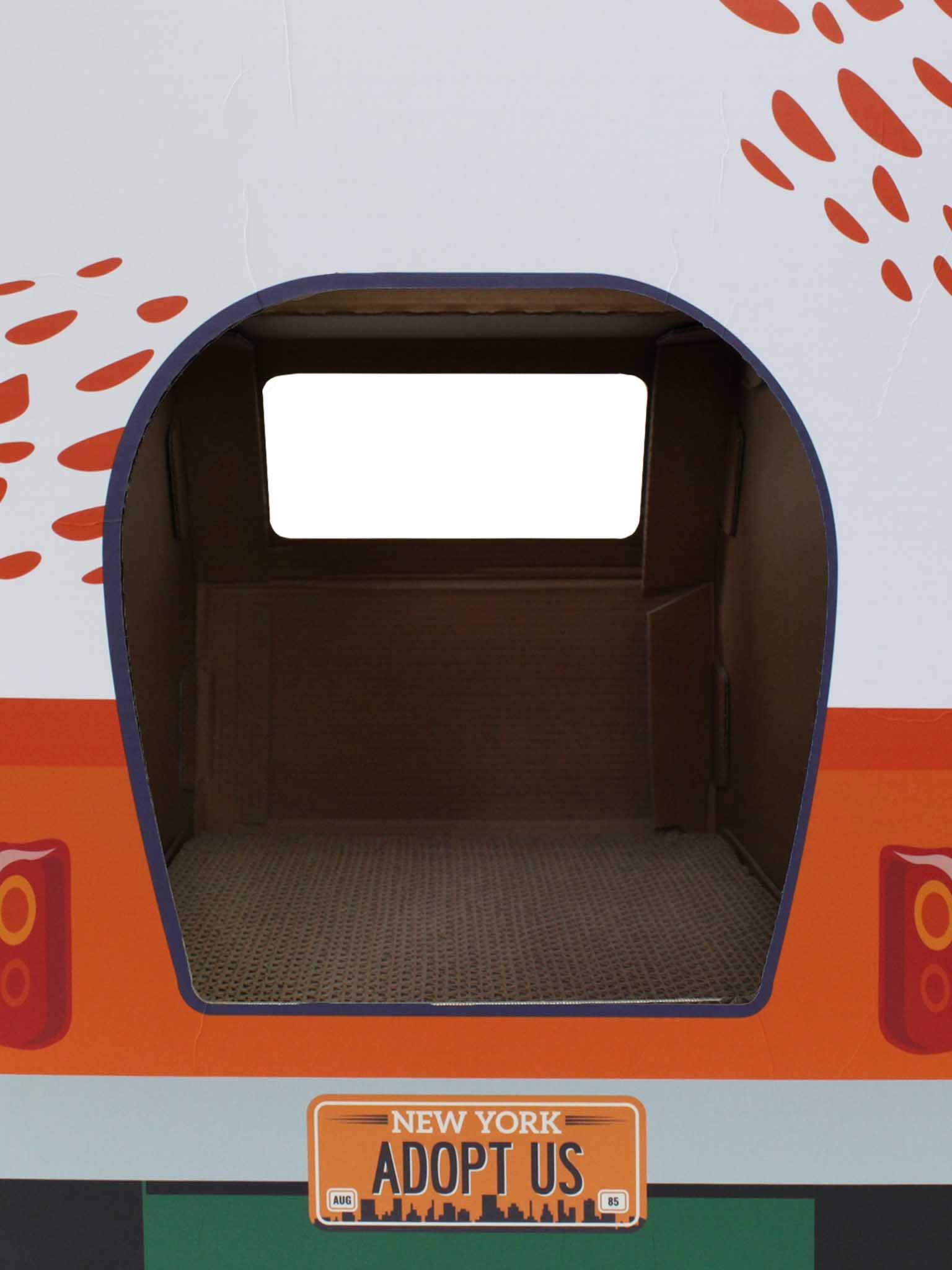 ASPCA Cat House & Scratcher with Bonus Catnip - Adoption Truck Design, Perfect for Cats, Durable & Fun Play Space