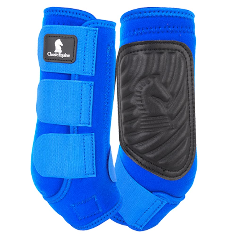 Classic Equine Classicfit Sling Boots, Front (Blue, Large)