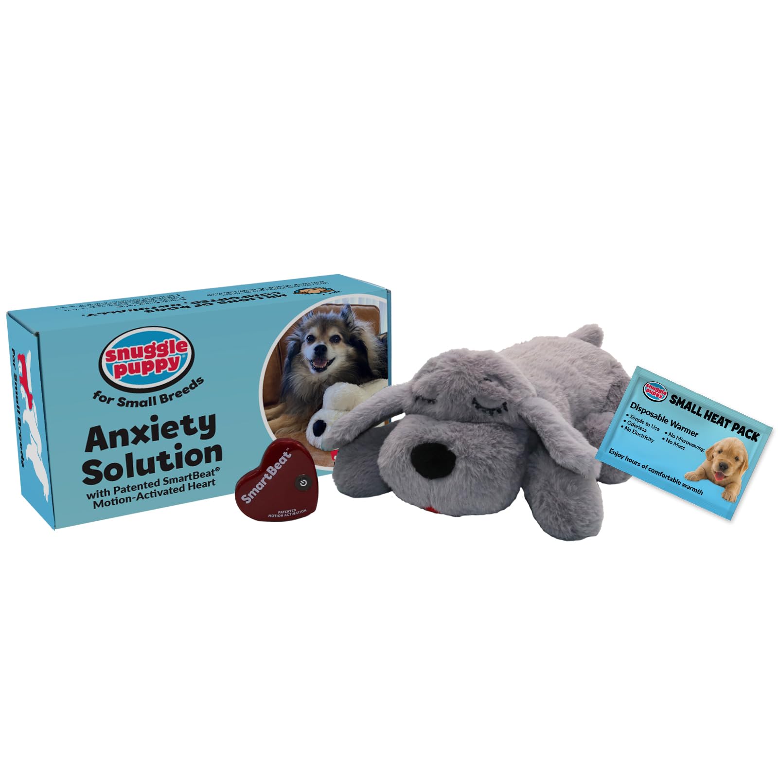 Snuggle Puppy Original Dog Toy for Small Breeds - Heartbeat Puppy for Dogs - Pet Anxiety Relief and Calming Aid - Comfort Dog To