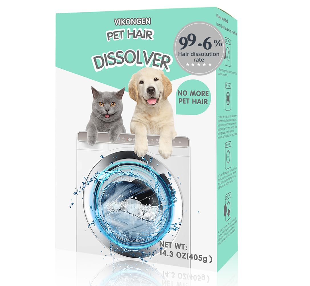 ZYiJinWanYiC Pet Hair Remover for Laundry, Pet Hair Dissolver for Washing Machine, Deep Cleaning Washing Machine Cleaner, 14.3 O