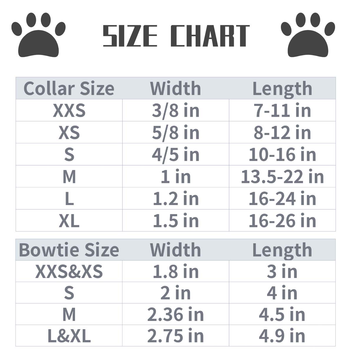 Lionet Paws Dog Collar With Bowtie, Durable Adjustable And Comfortable Collar For Medium Dogs, Neck 13.5-22In