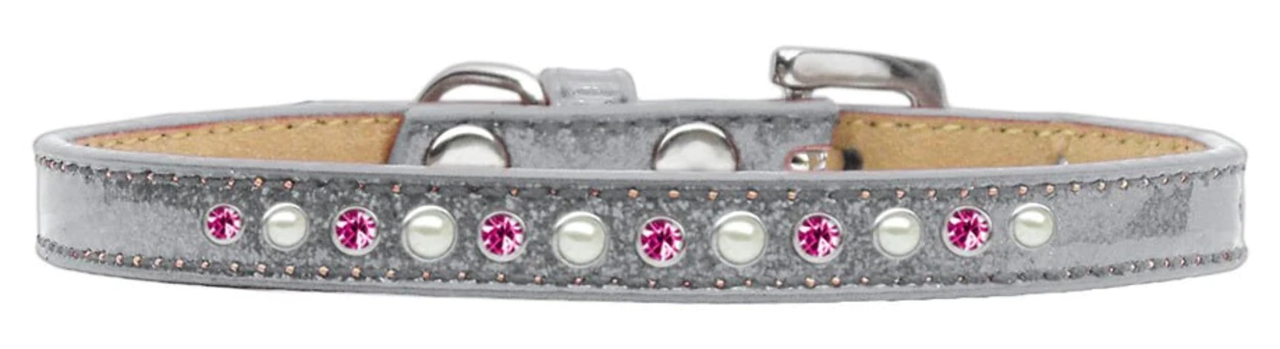 Dog, Puppy and Pet Ice Cream Collar, Pearl & Pink Crystal Rimsets Purple 14