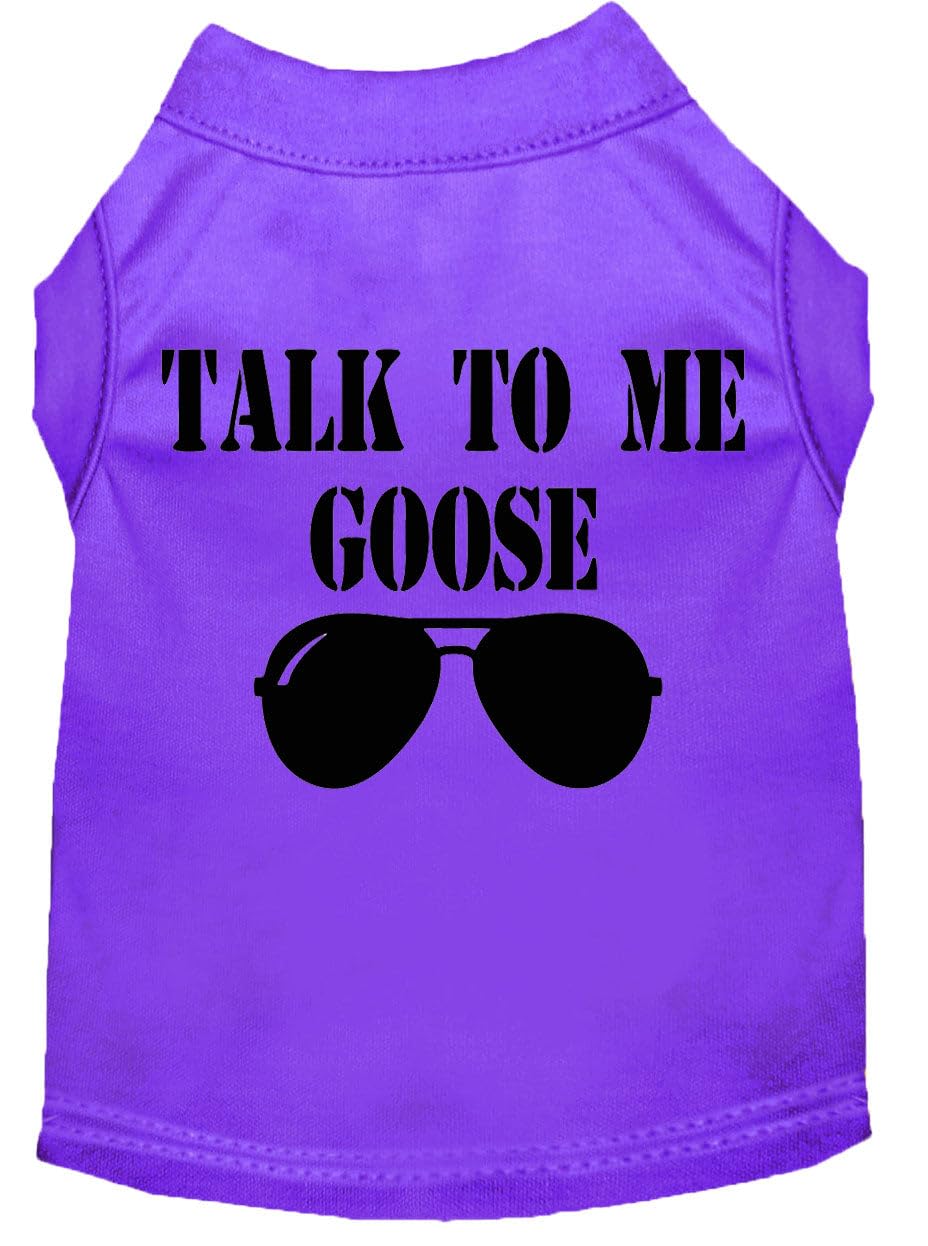 Mirage Pet Product Talk to me Goose Screen Print Dog Shirt Purple XXL