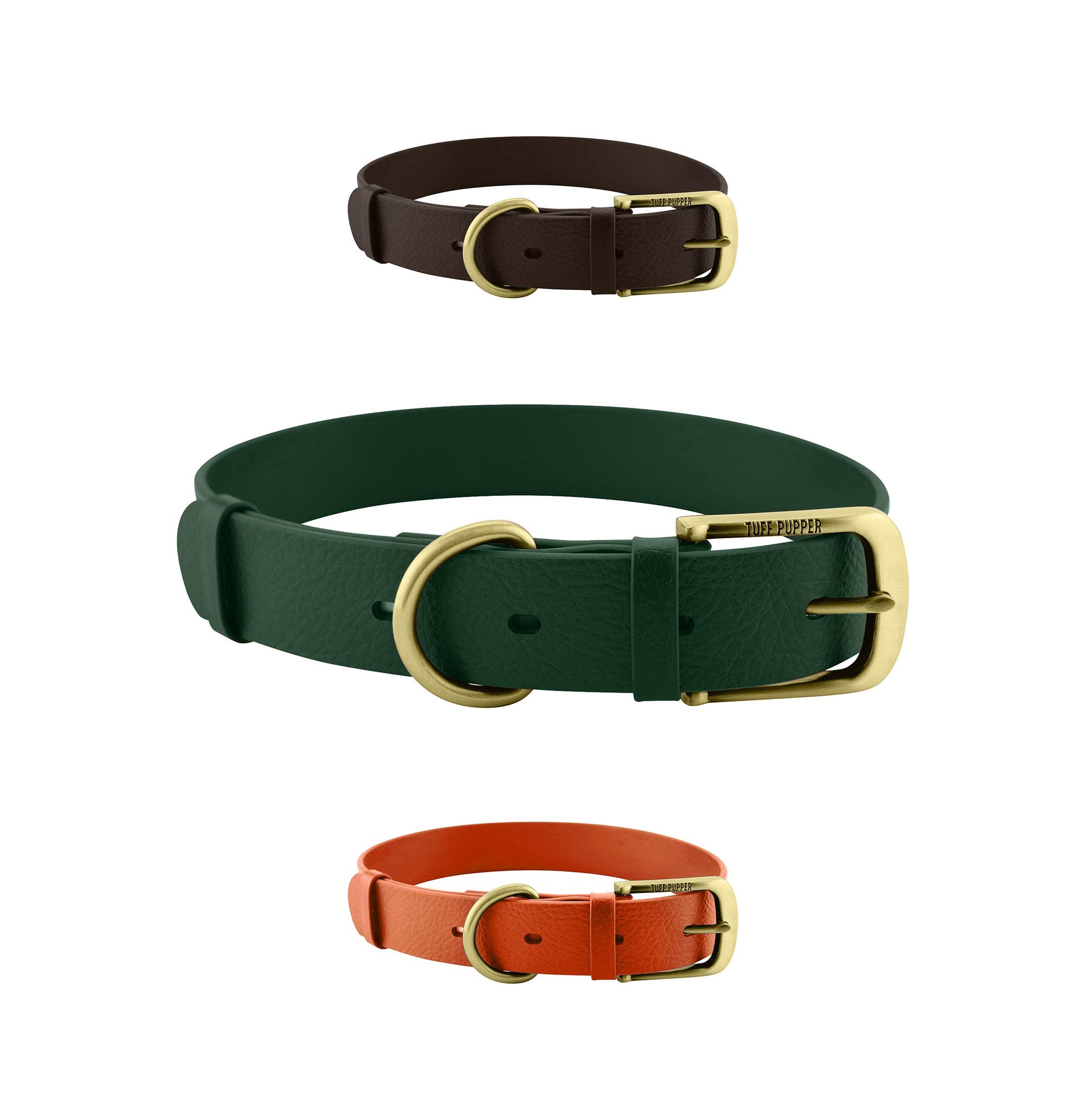 Tuff Pupper Classic Heavy Duty Dog Collar | 10X Stronger Than Leather | 100% Waterproof & Odor Proof Dog Collar | Tough Rust-Proof All Metal Hardware | Lifetime Replacement Guarantee