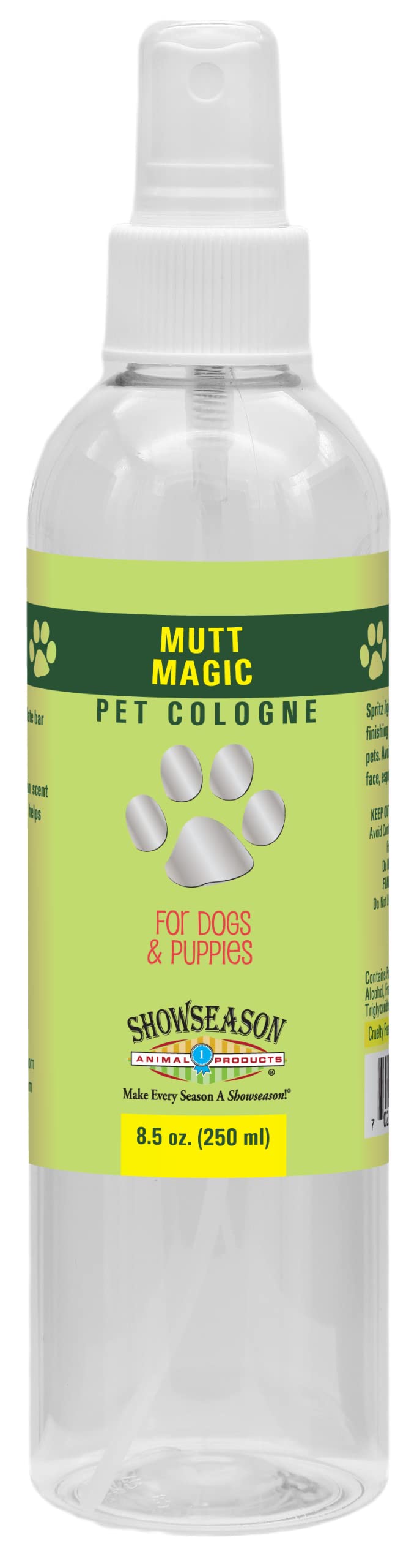 Showseason Mutt Magic Dog Cologne 8.5 Oz | Dog Perfume Long Lasting | Deodorizing Spray