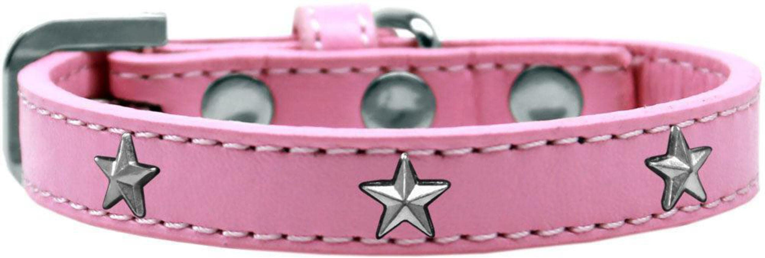 Dog, Puppy & Pet Widget Fashion Collar, Silver Star Black 18
