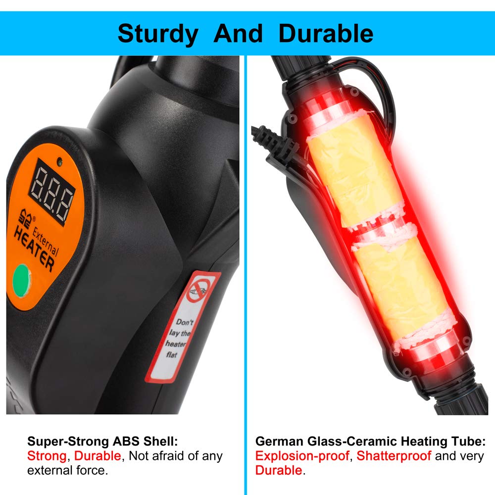 Datoo Aquarium External Heater In-Line Fish Tank External Heater 300W For Canister Filter