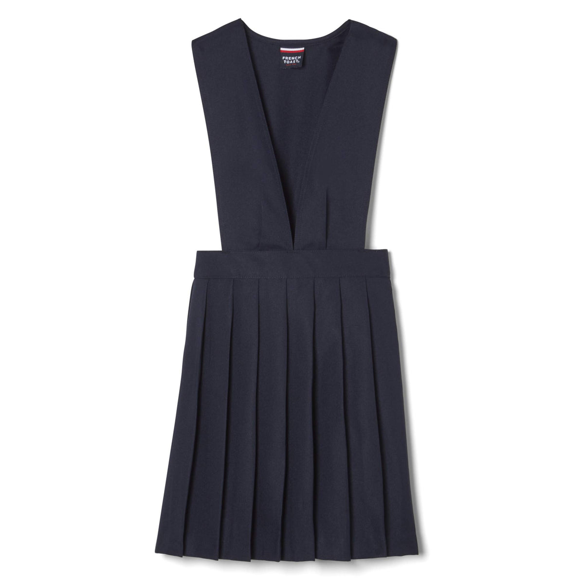 French Toast Girls V-Neck Jumper School Uniform Dress, Navy, 18 Us