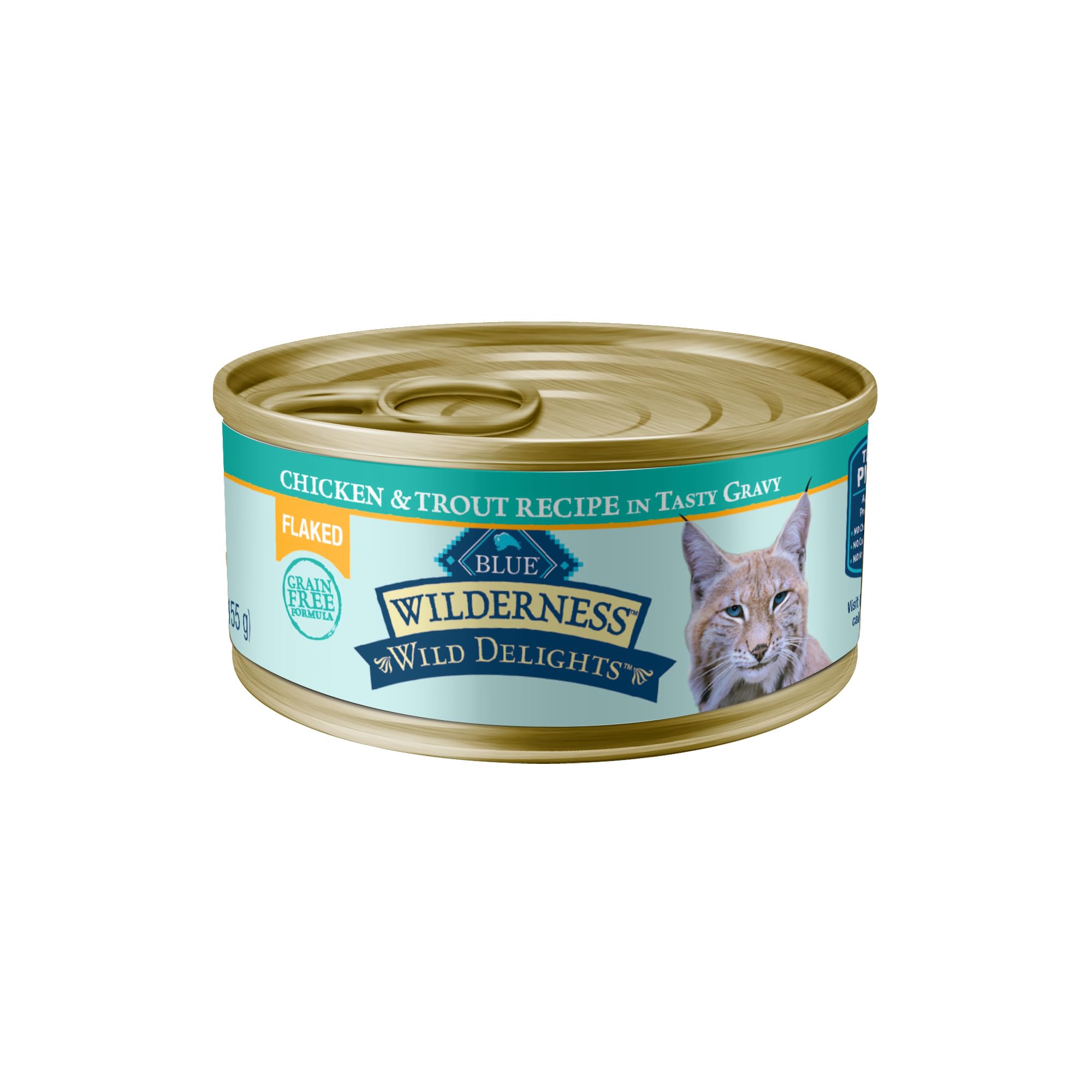 Blue Buffalo Wilderness Flaked Chicken & Trout Adult Wet Cat Food, 5.5 oz., Case of 24
