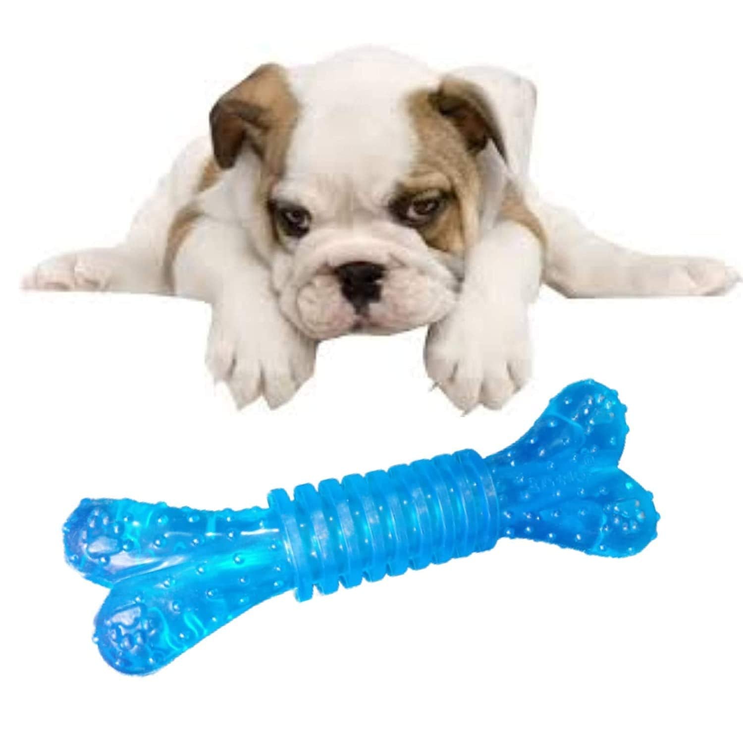 Black Dog Rubber Flavoured Puppy Bone Toys For Dogs For Teething (Color May Vary)