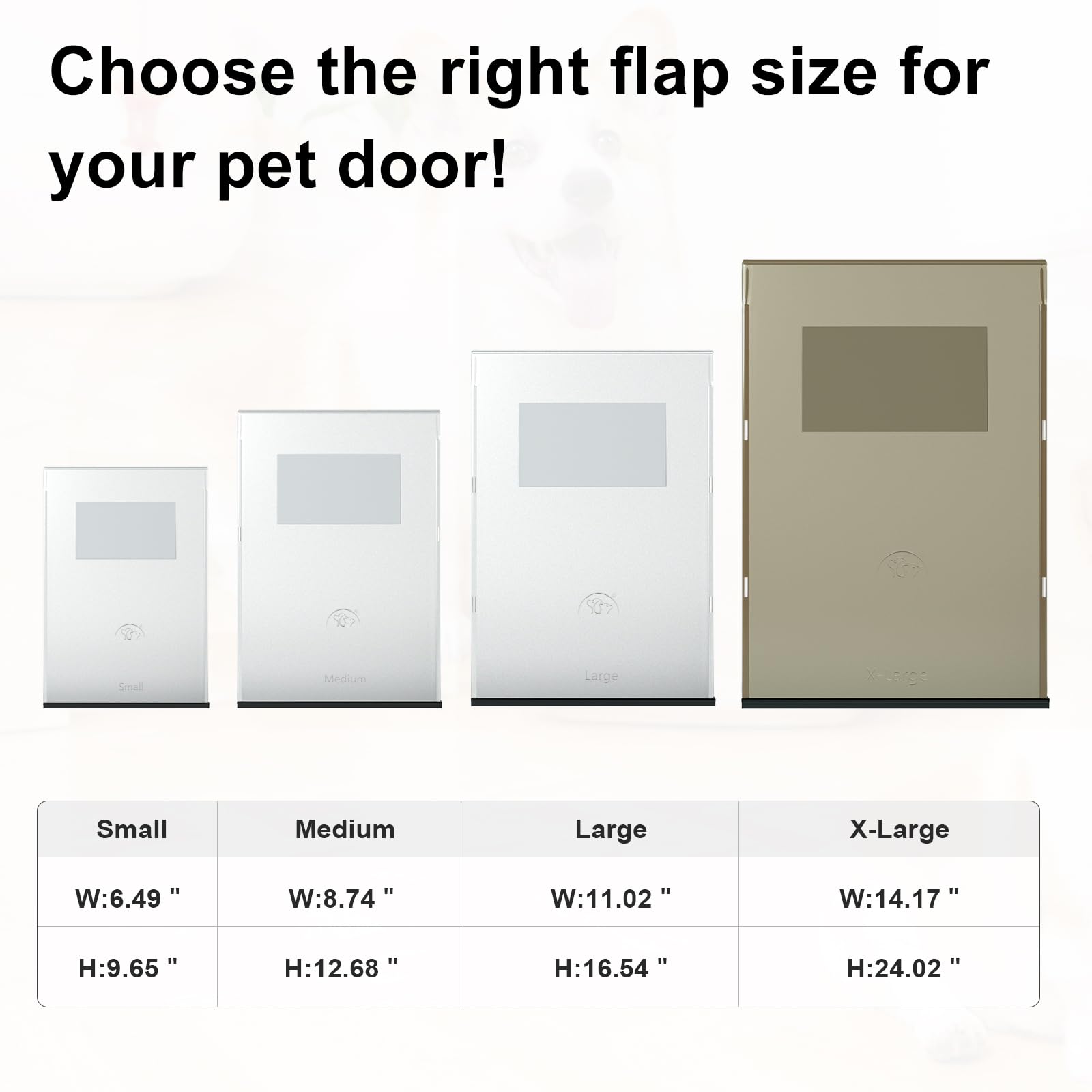 Decormax Replacement Flap For Dog And Cat Doors Including Screws, Large