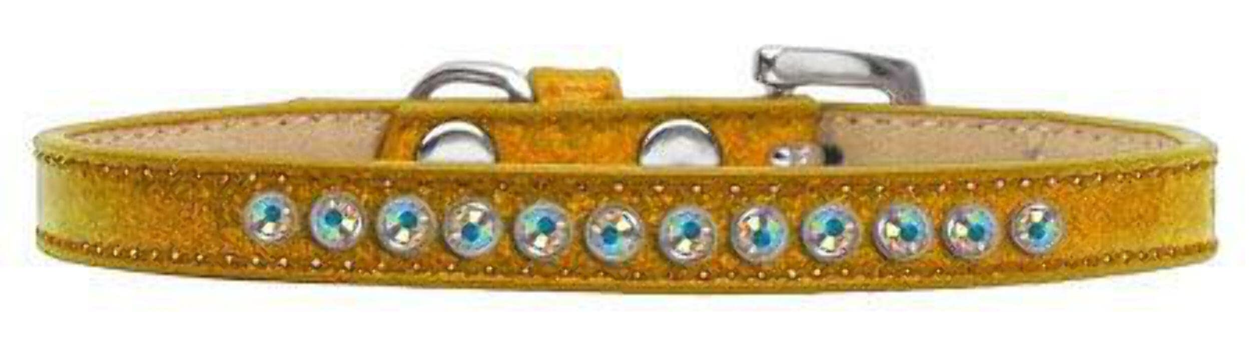 Dog, Puppy and Pet Ice Cream Collar, Aurora Borealis Crystal Rimsets Emerald Green 8