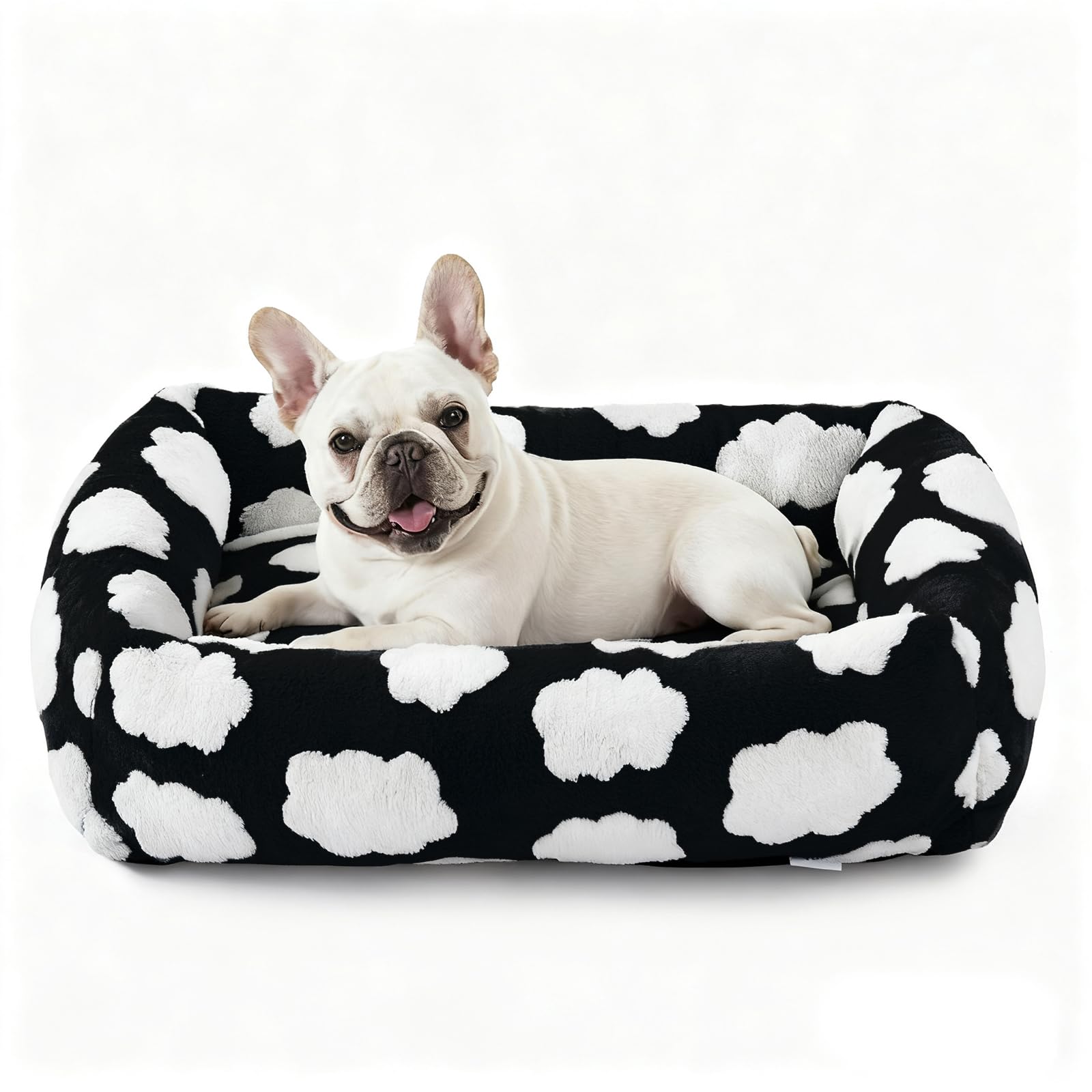 JOEJOY Small Dog Bed for Small Dogs, Rectangle Washable Orthopedic Dog Bed with Removable Zipper Cover, Cute Soft Calming Puppy 