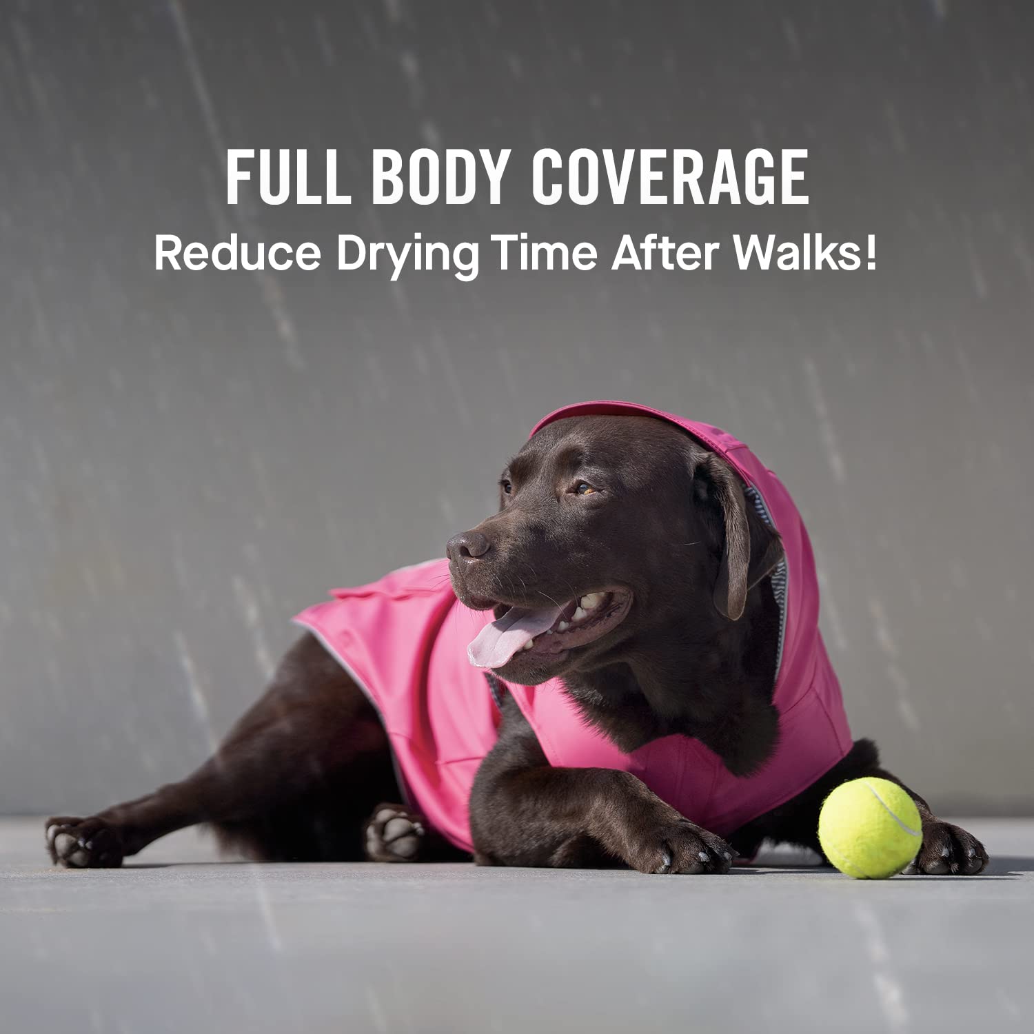 Canada Pooch Dog Slush Suit Dog Bodysuit For Rain And Snow Full Body Dog Suit Water-Resistant Dog Onesie (Pink, 18 (17-19'' Back