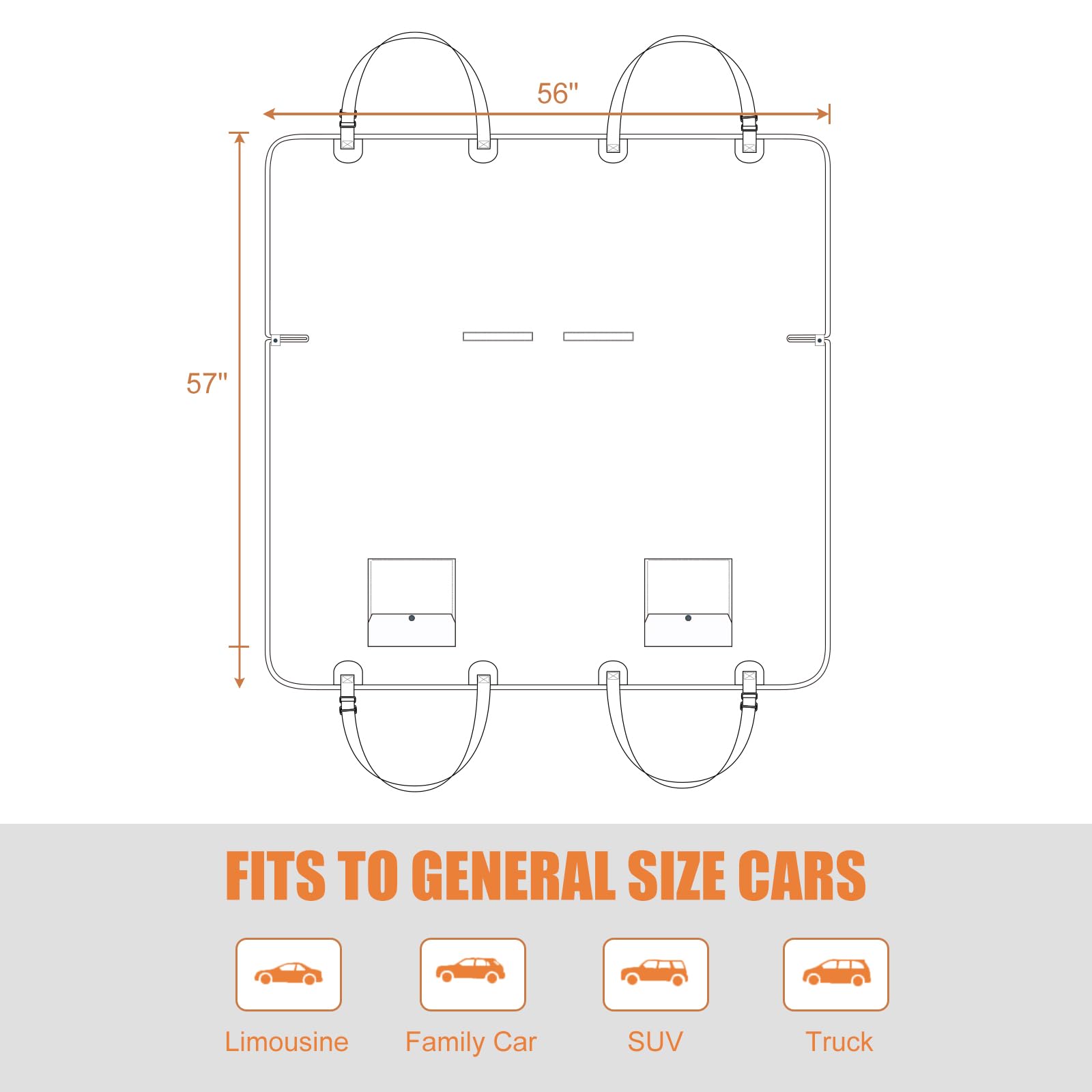 Goopaws Dog Seat Cover, Waterproof Dog Hammock, Scratchproof Travel Car Bed Back Seat Cover For Pets, With Storage Pocket For Ca