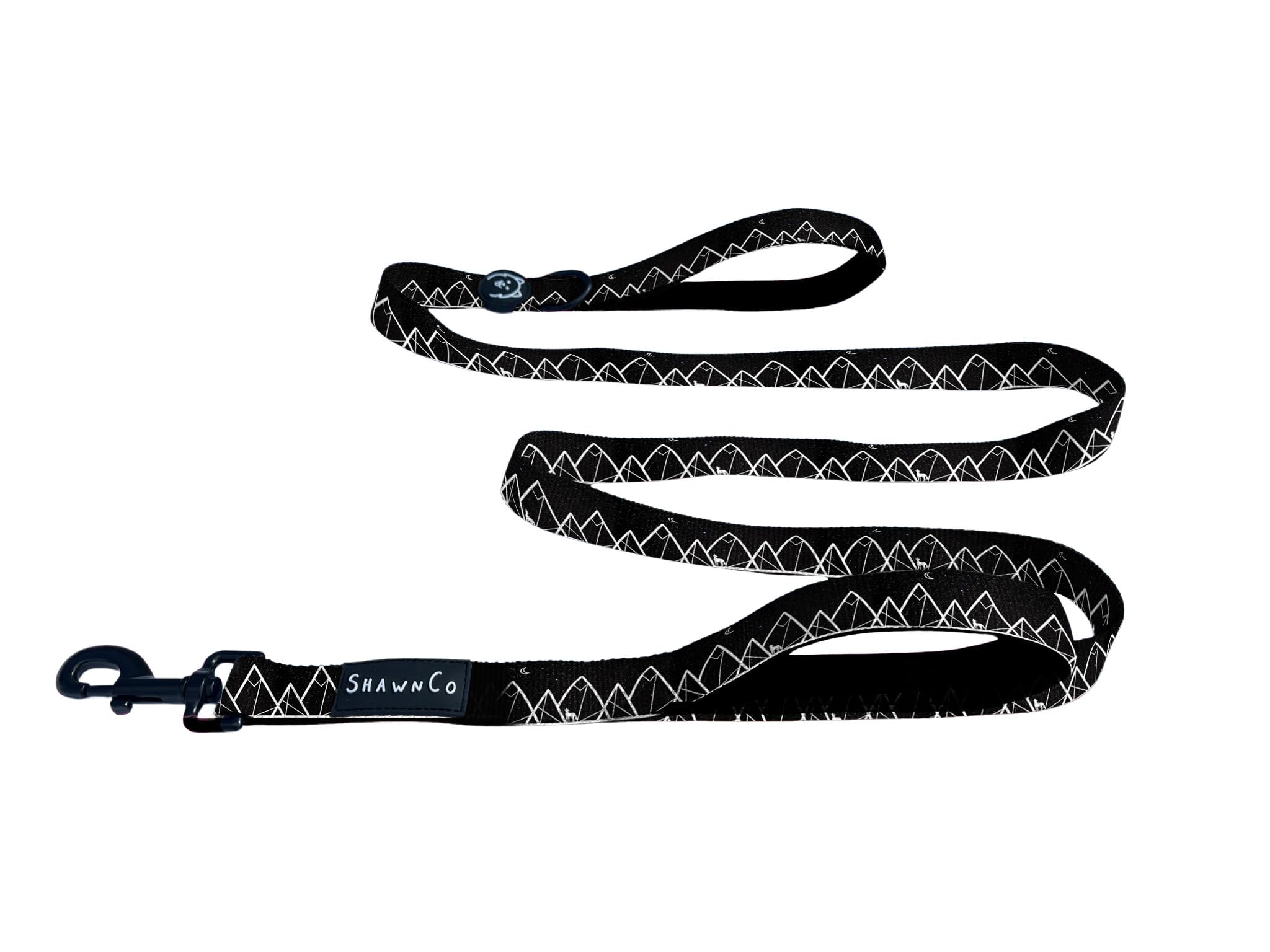 Shawnco Dream Walk Dog Leash- Premium, Nylon Pet Leash With Soft Neoprene Handle For Small, Medium And Large Dogs (Wolf Moon, M/